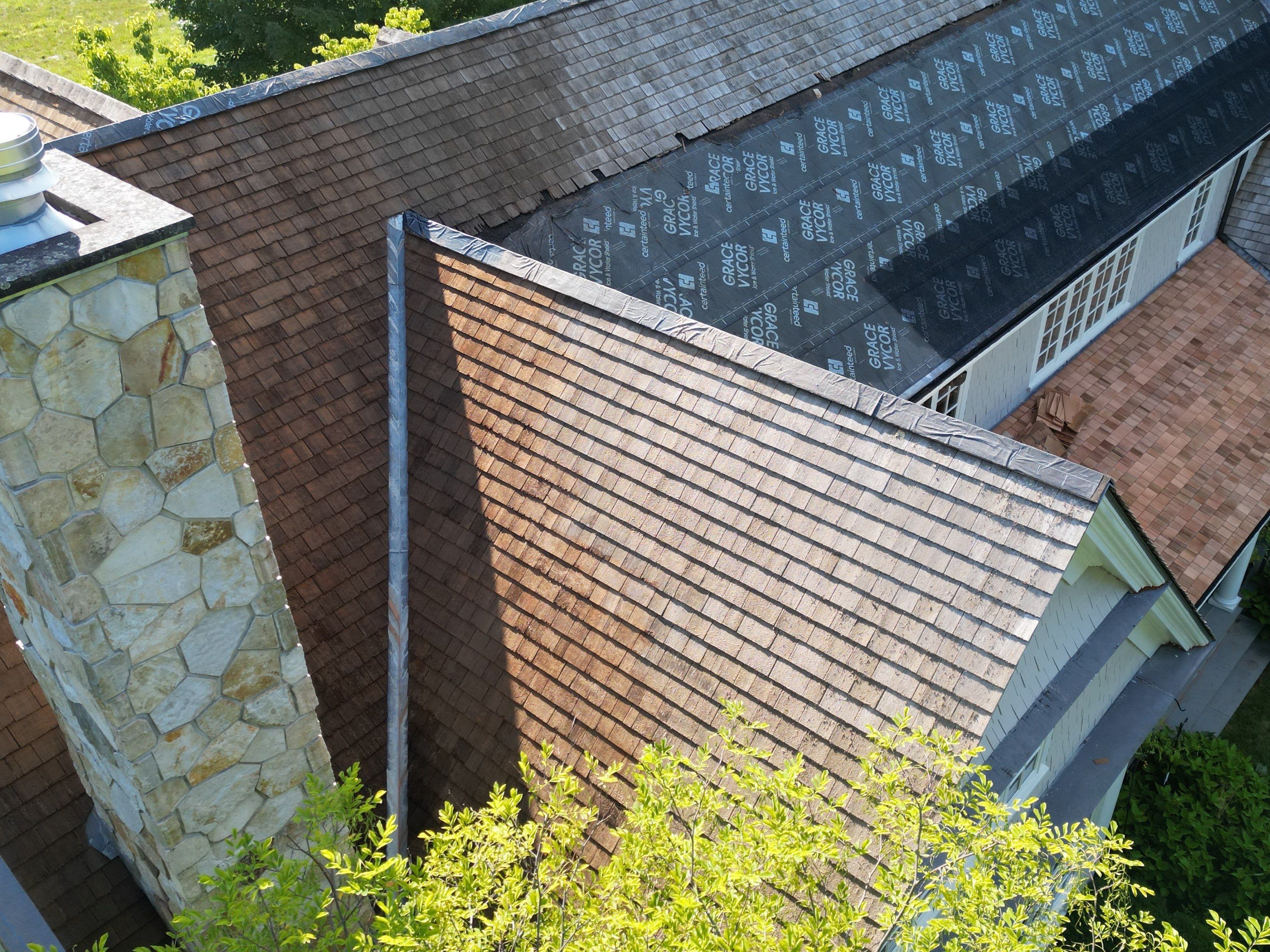 Cedar Shake Roof Restoration by Mighty Dog Roofing of Greater Middlesex County