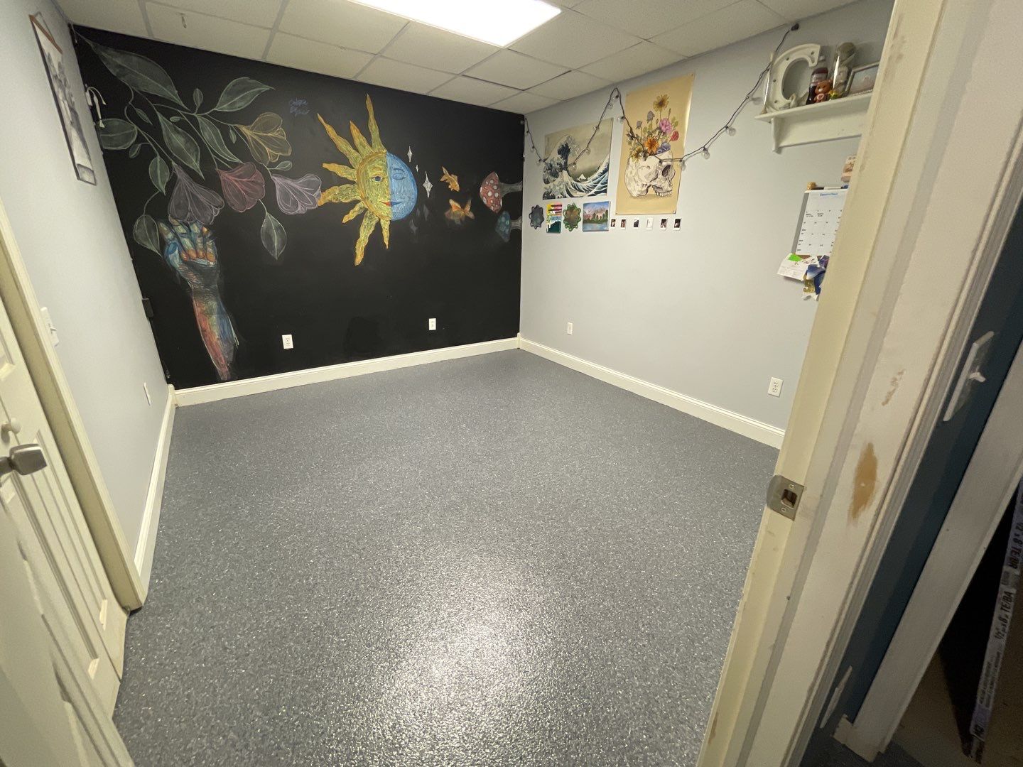Basement Floor using Granite by Your1DayFloor.com
