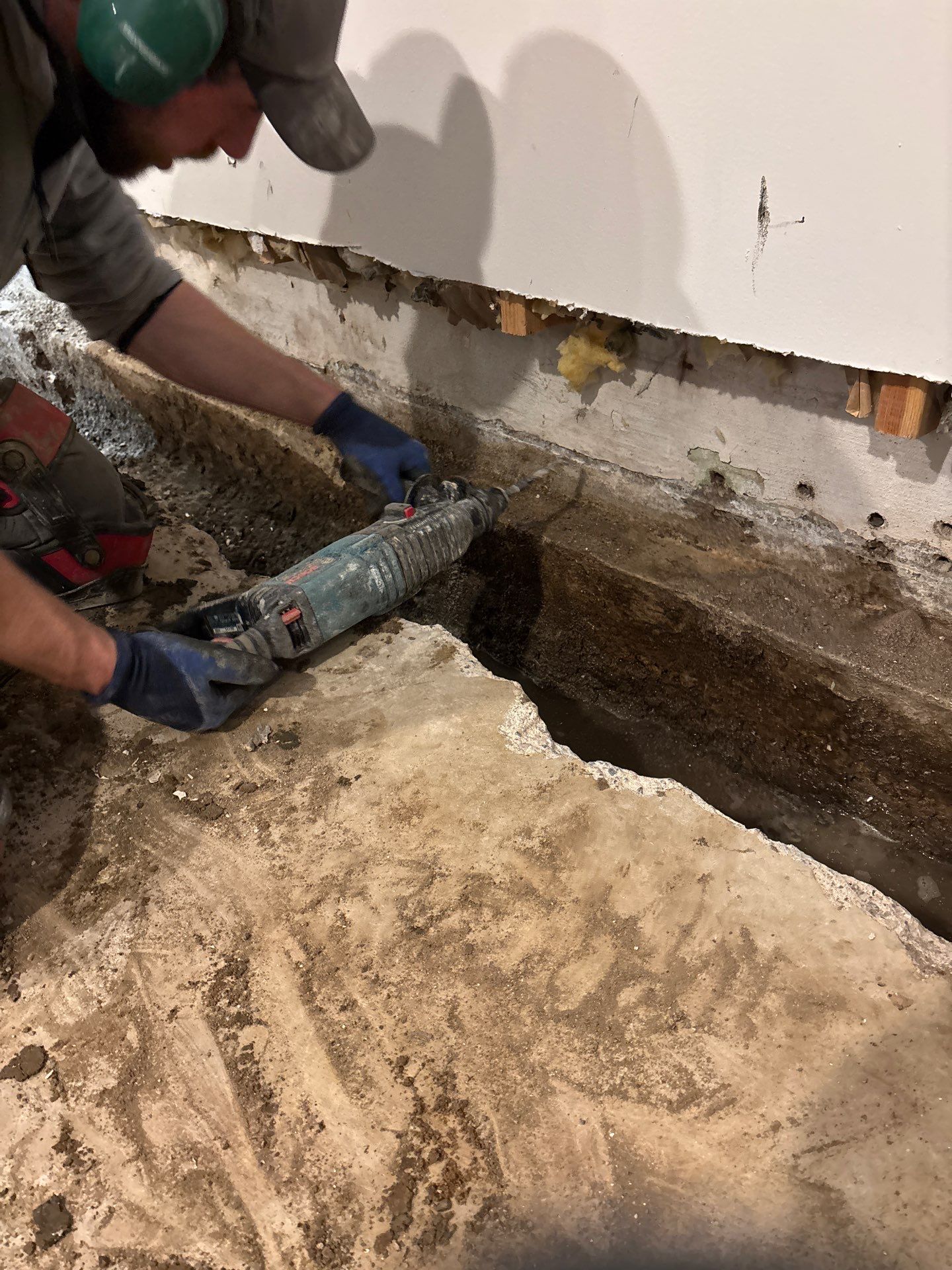 Drain tile & a sump pump for Ruth by Waterproofing Northeast