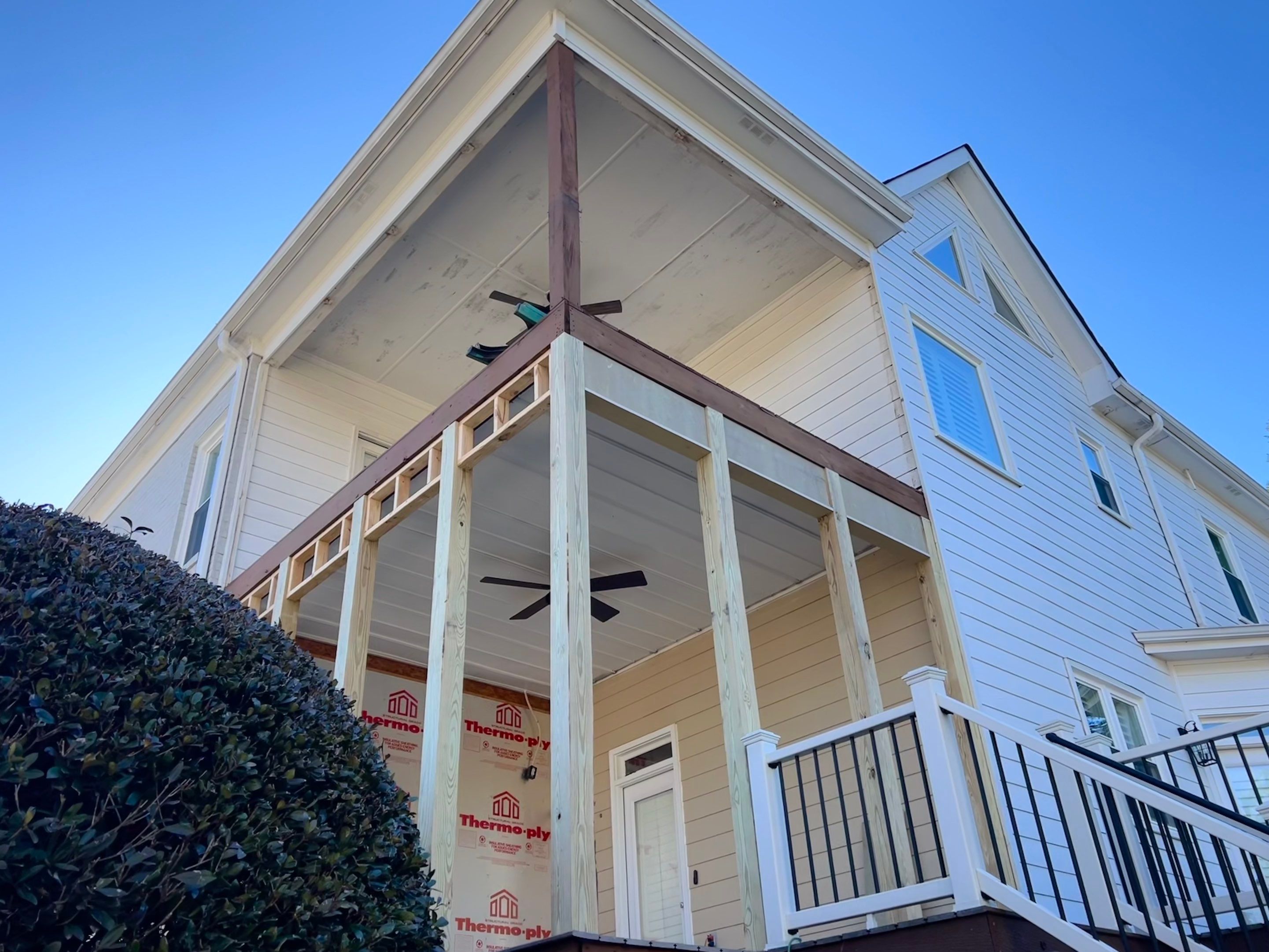 Two-Level Custom Screened Porch and Composite Deck in Alpharetta by Swift Home Renovations