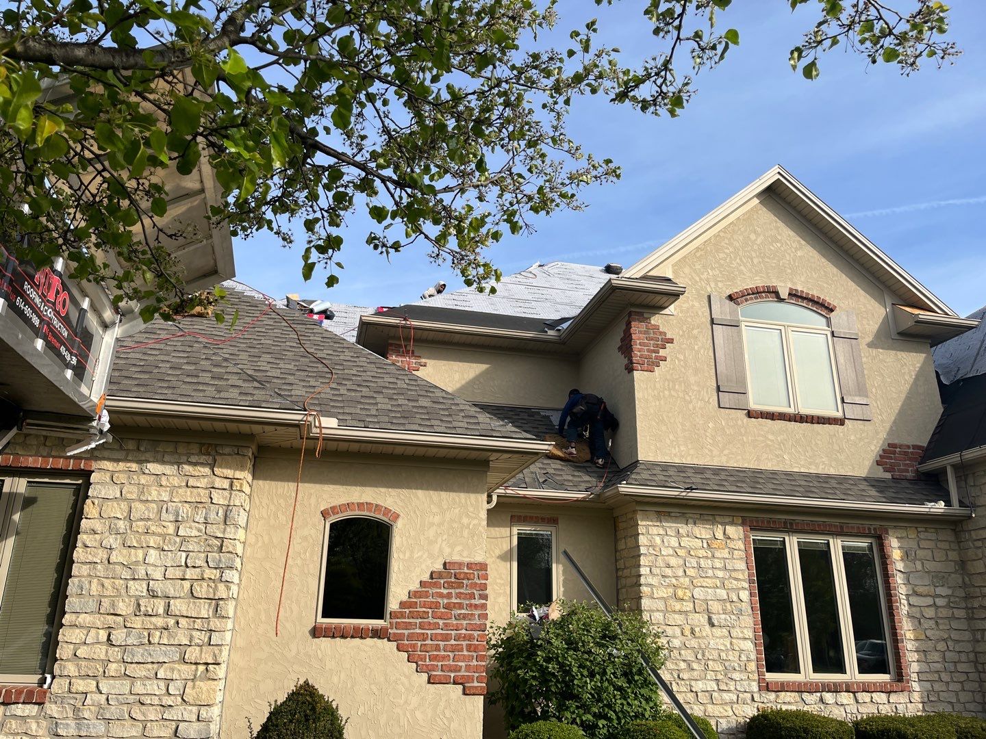 Residential Roofing Installation using GAF Timberline HDZ Weathered Wood by Nitro Roofing and Construction