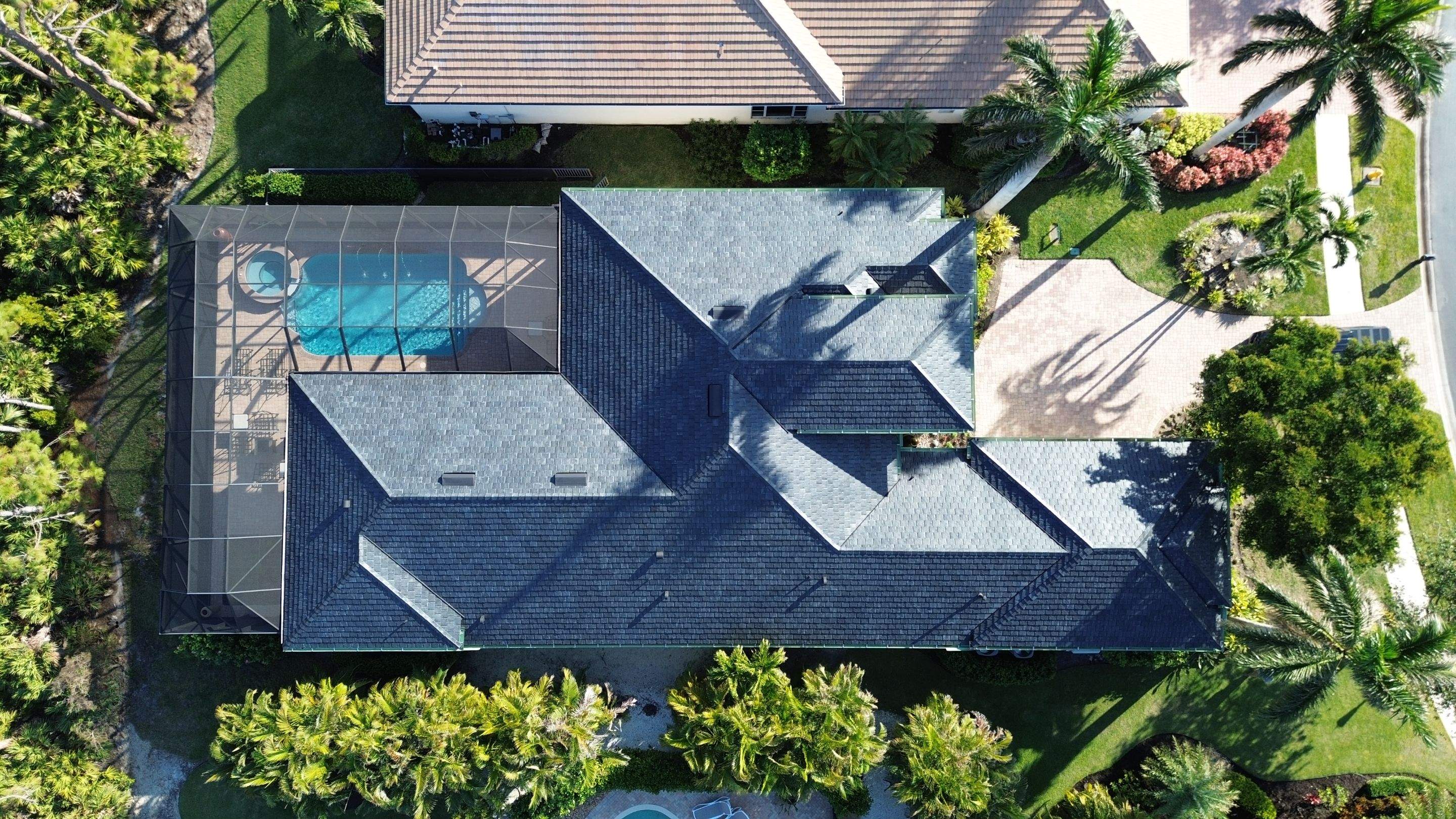 Residential Roofing Installation using Brava Slate Tile in Estero, Florida by International Roofing