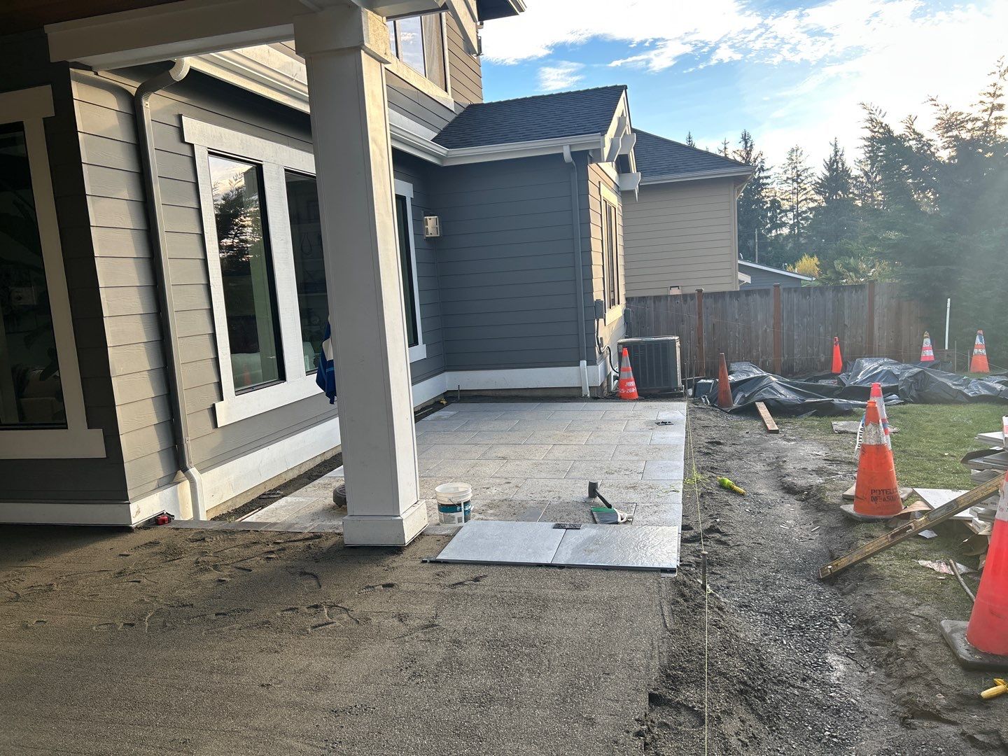 Hardscaping Back Patio Landscape Project  by Jireh Asphalt & Concrete Inc 