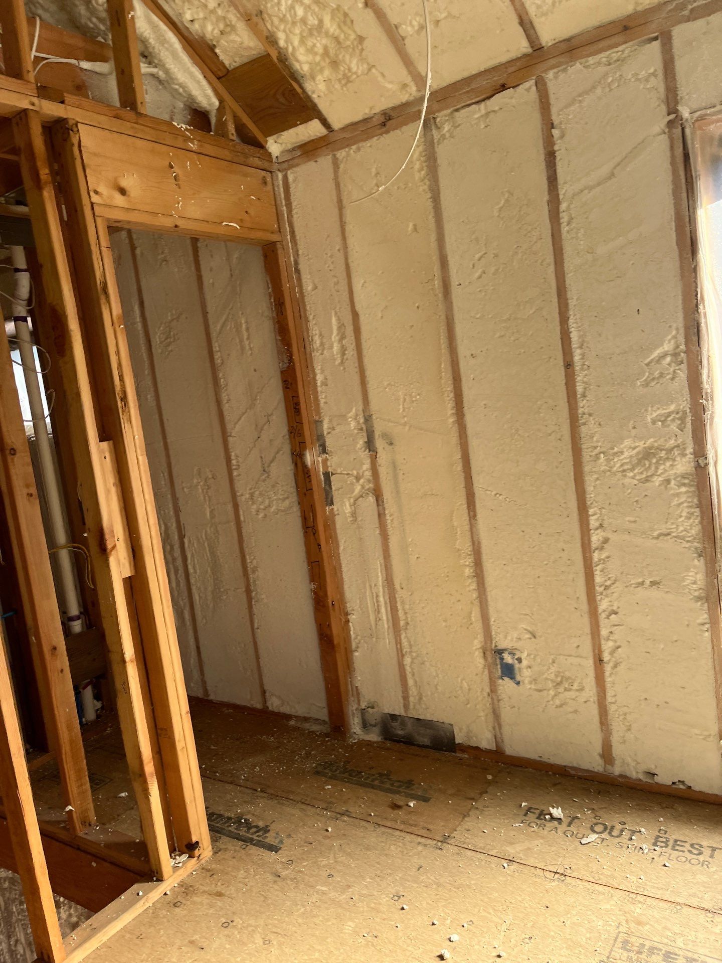 New Home Construction using open cell spray foam by NYS Foam & Energy