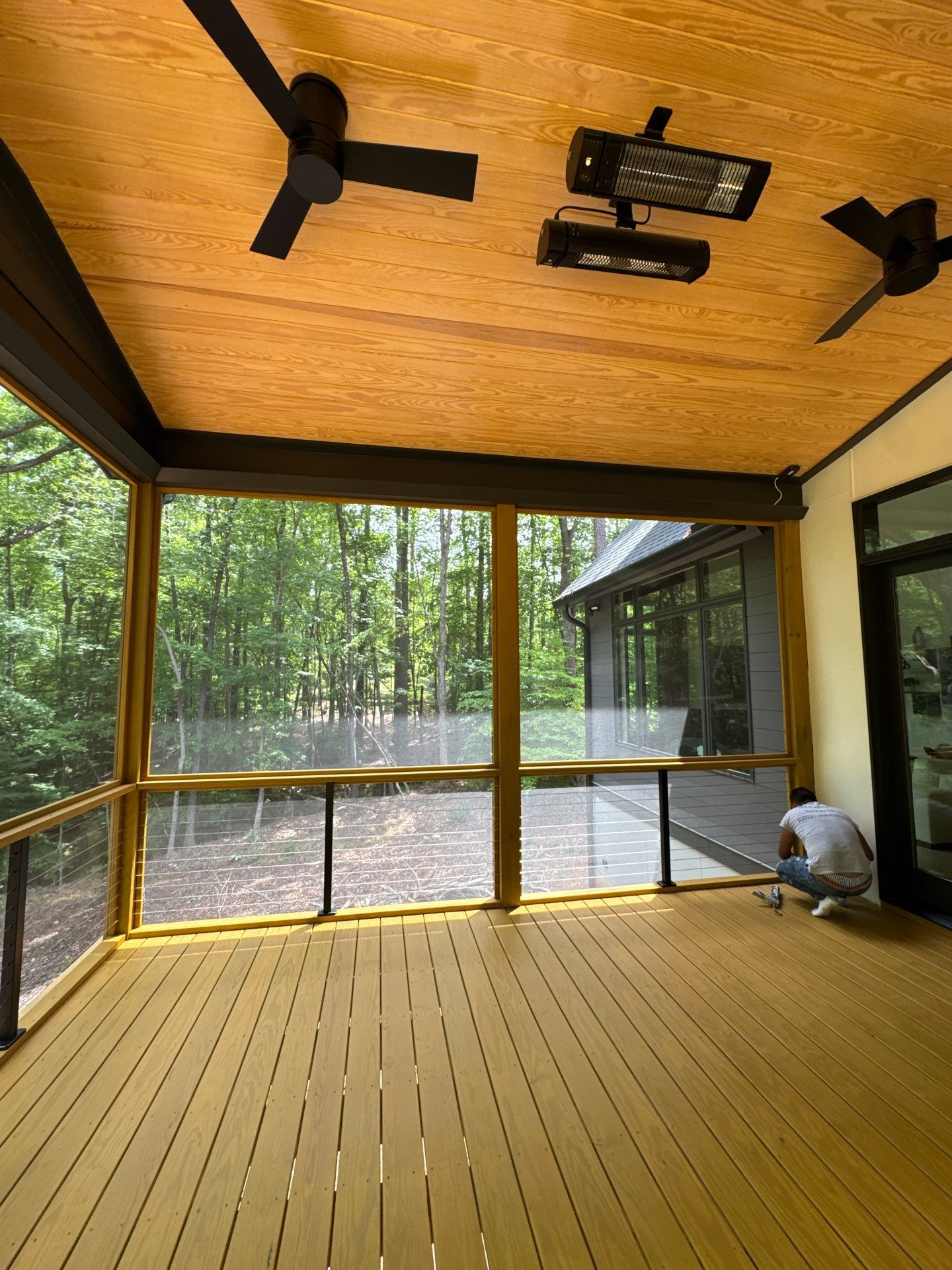 Porch and Deck staining  by GonzalezPainters & Contractors Inc 