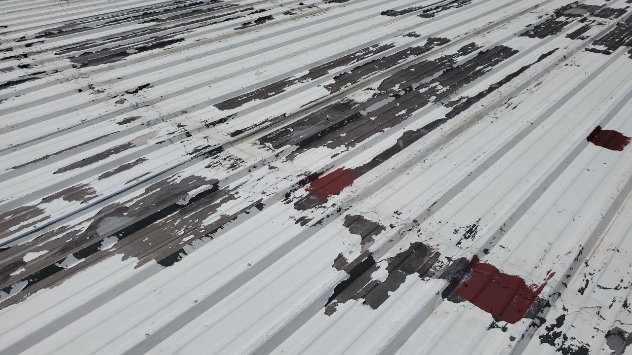 Commercial Roofing Installation using GAF 10 Year Acrylic System by Lighthouse Roofing