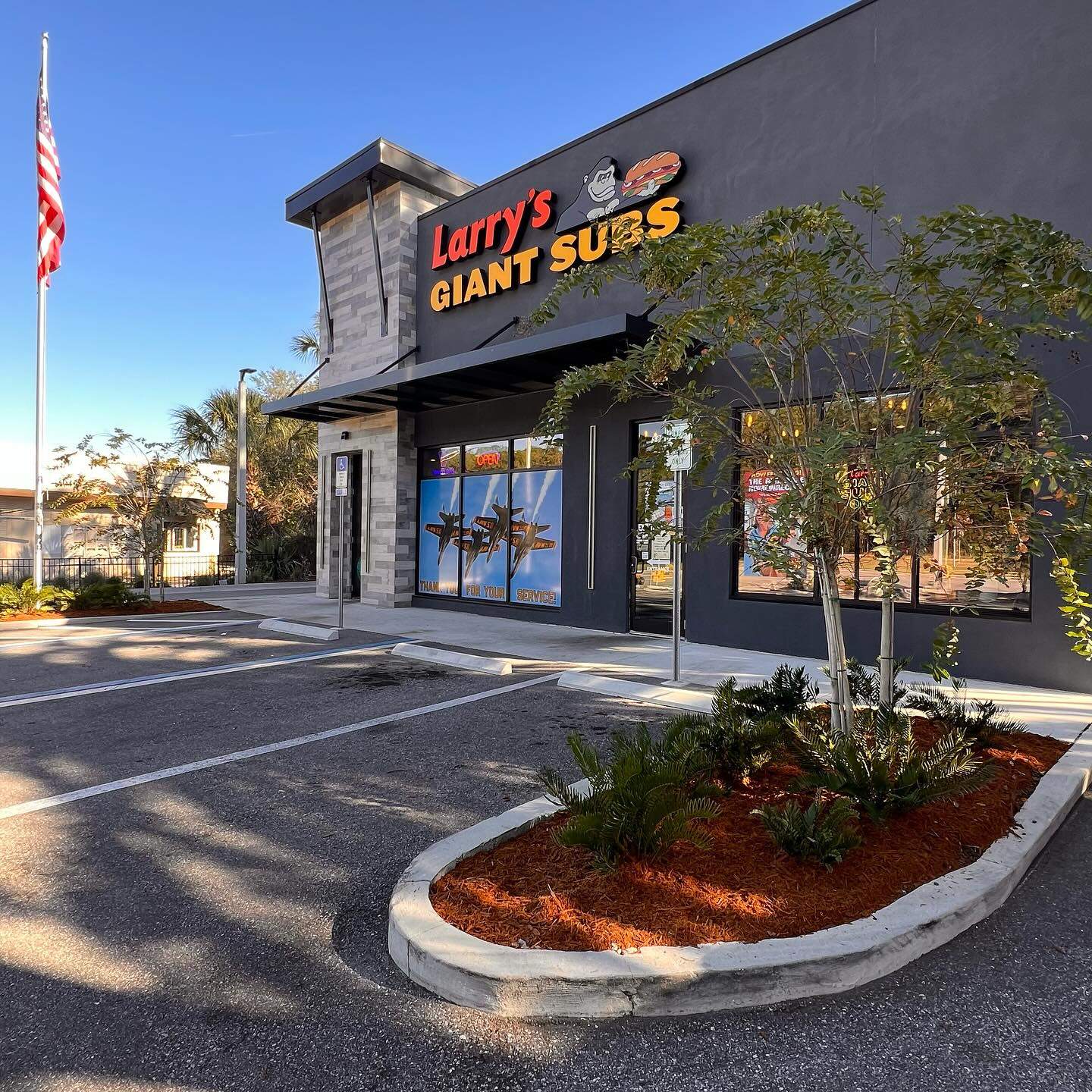 Mulch Install | Larry's Giant Subs by ProGreen Services