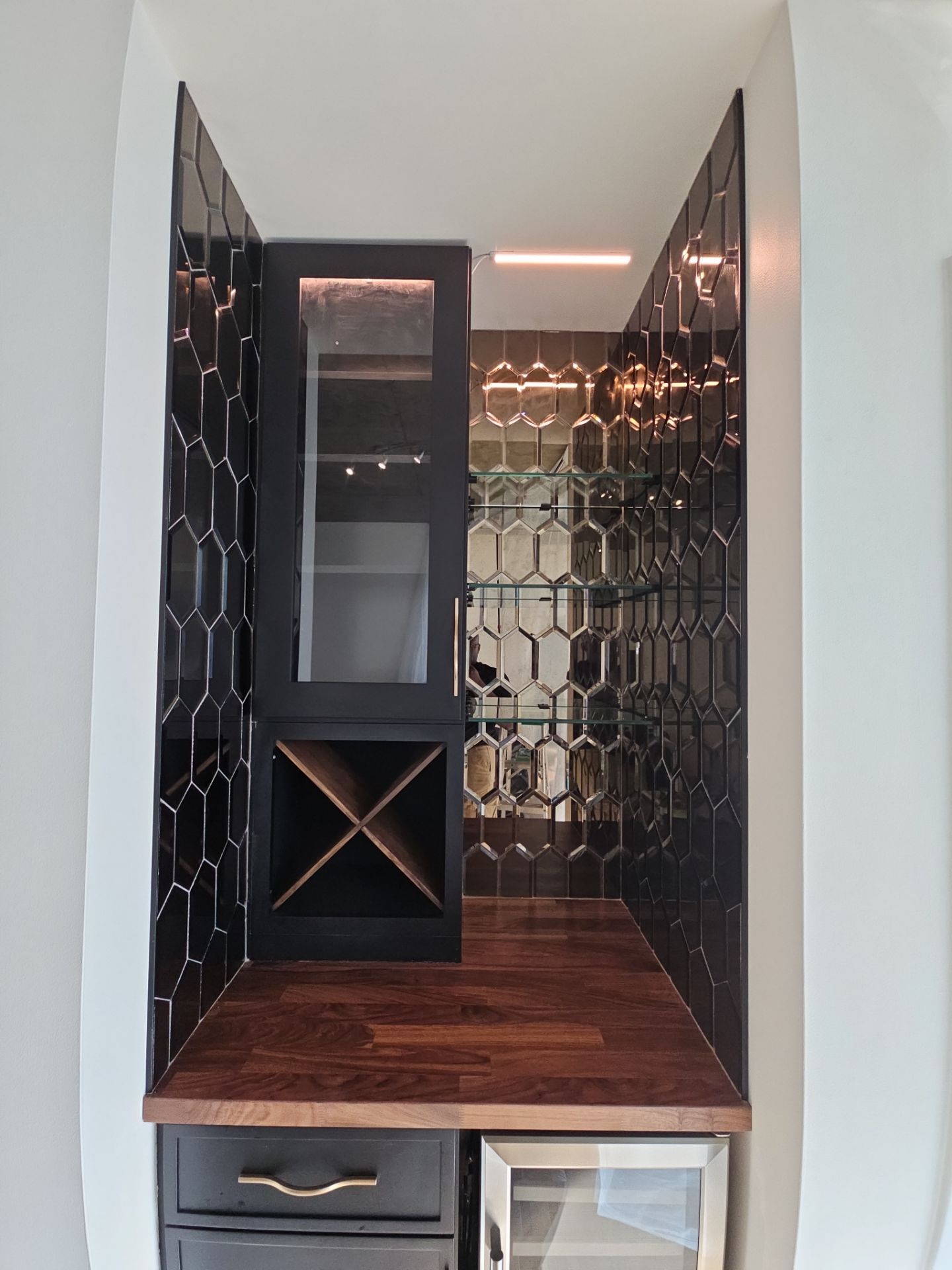 Dry Bar and Kitchen Countertop Conversion by Ajayi Design and Construction 