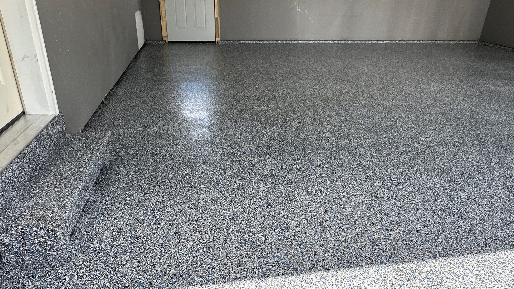 Kurt C. upgraded their garage floor with Banner Blue Flake  by Banner Garage