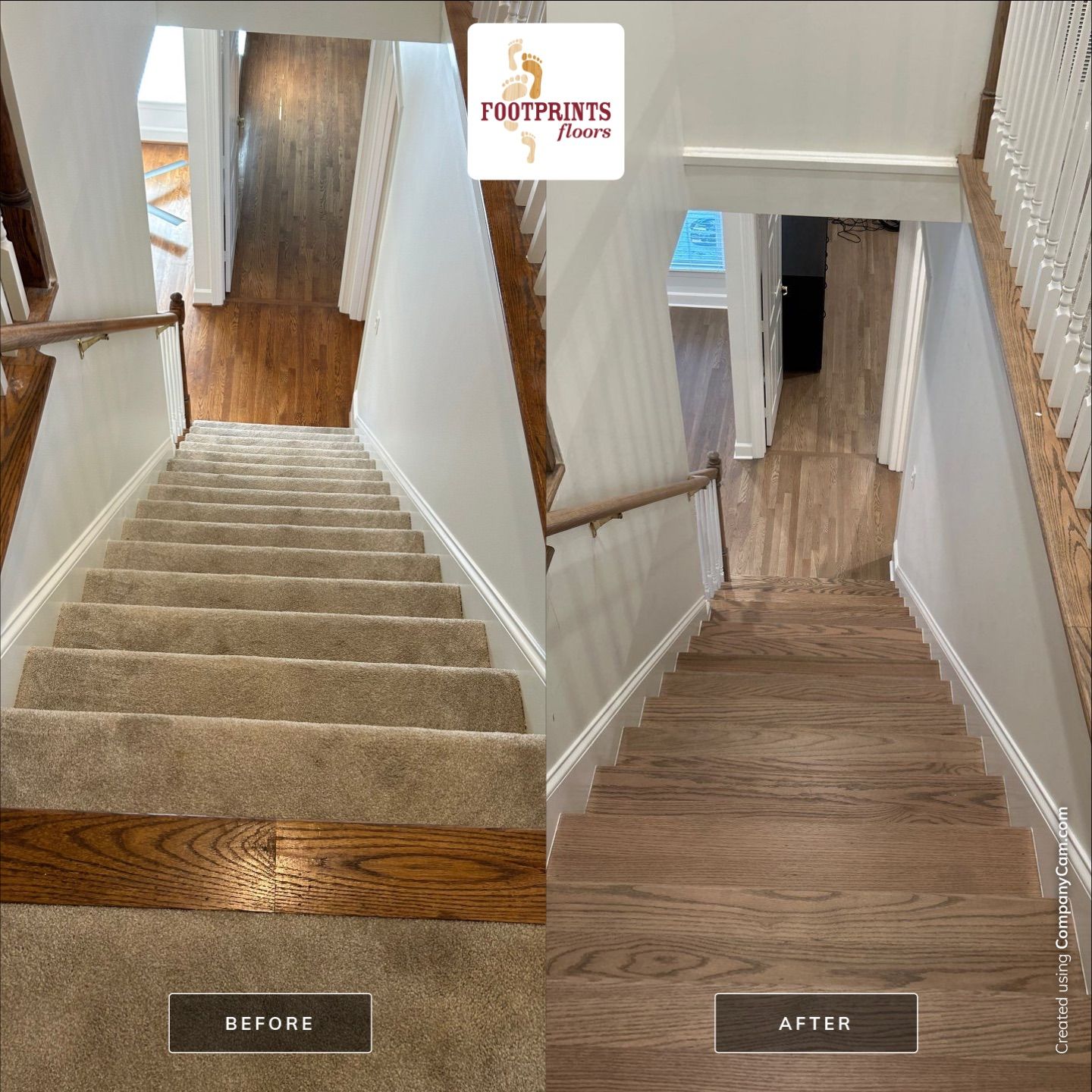 Harwood installation and refinish throughout by Footprints Floors of Nashville