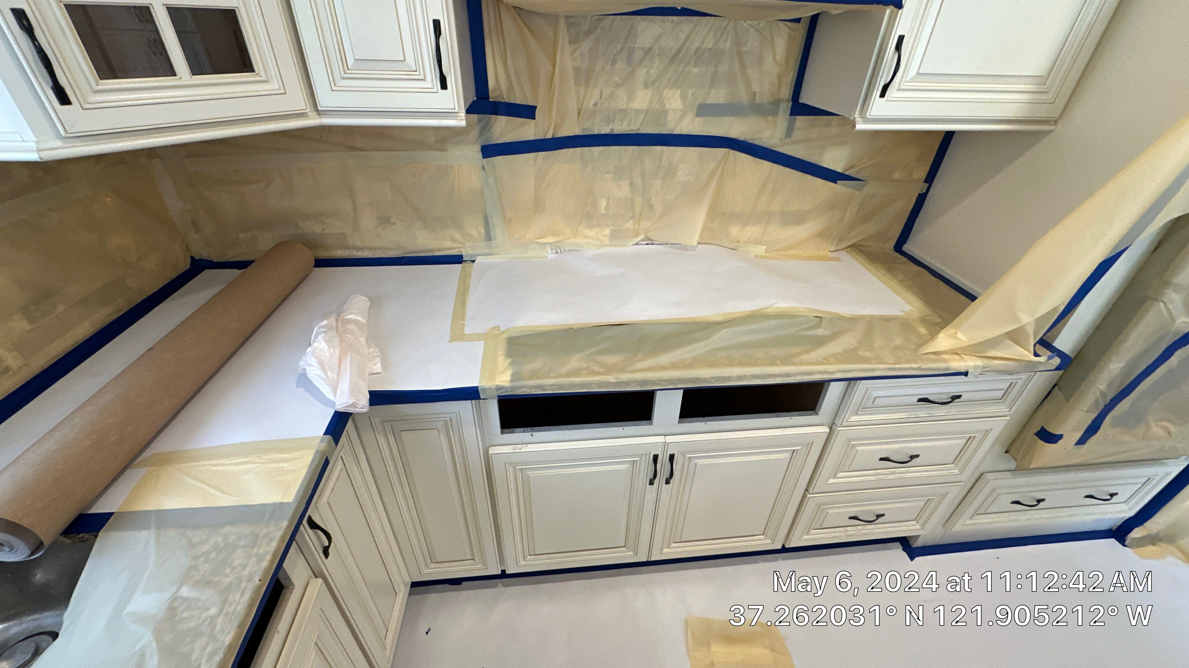 cabinet painting San Jose  by Herrera’s Bay Area Painting inc.