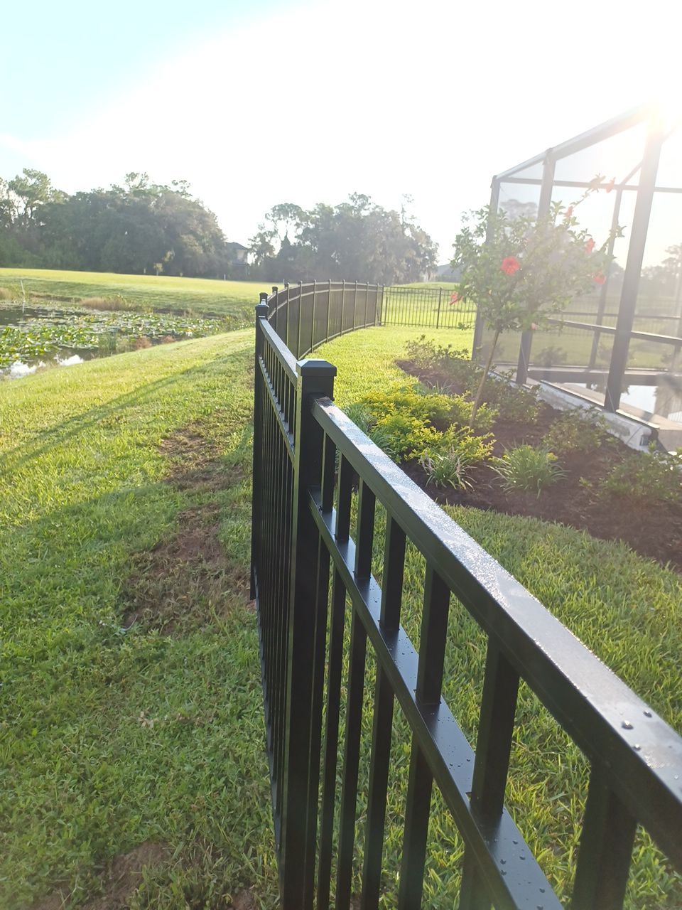 Aluminum Fence Installation using 3 Rail Aluminum Fence by Asap fence and gates, LLC