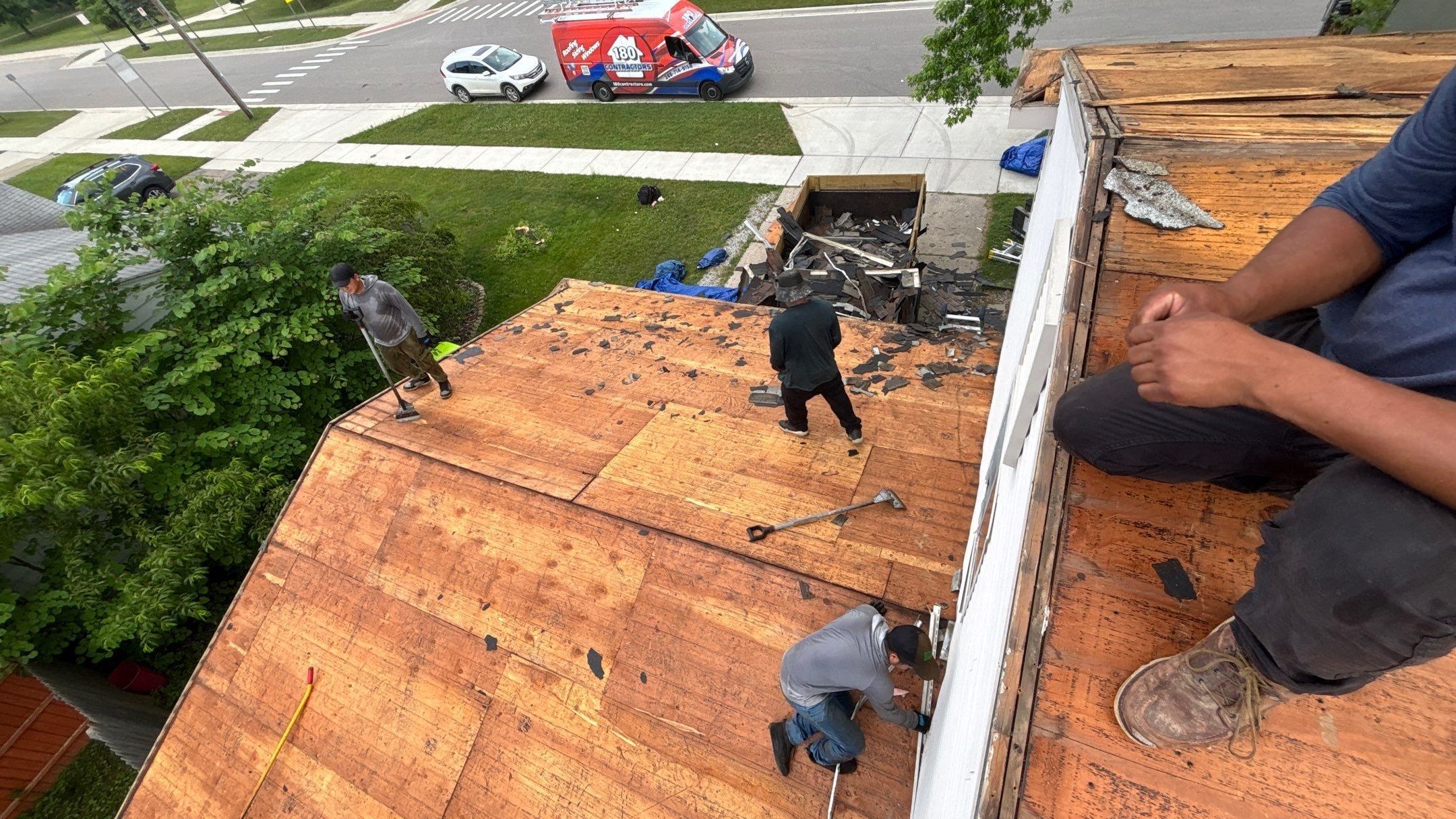 Roof Replacement using Owens Corning Slatestone Gray by 180 Contractors