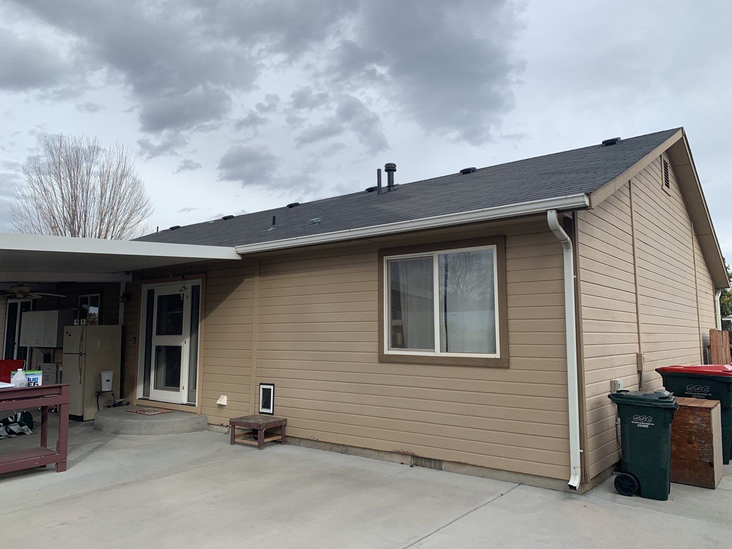 Meridian residential roofing installation using Duration shingles in Teak color. by ID Roofing LLC