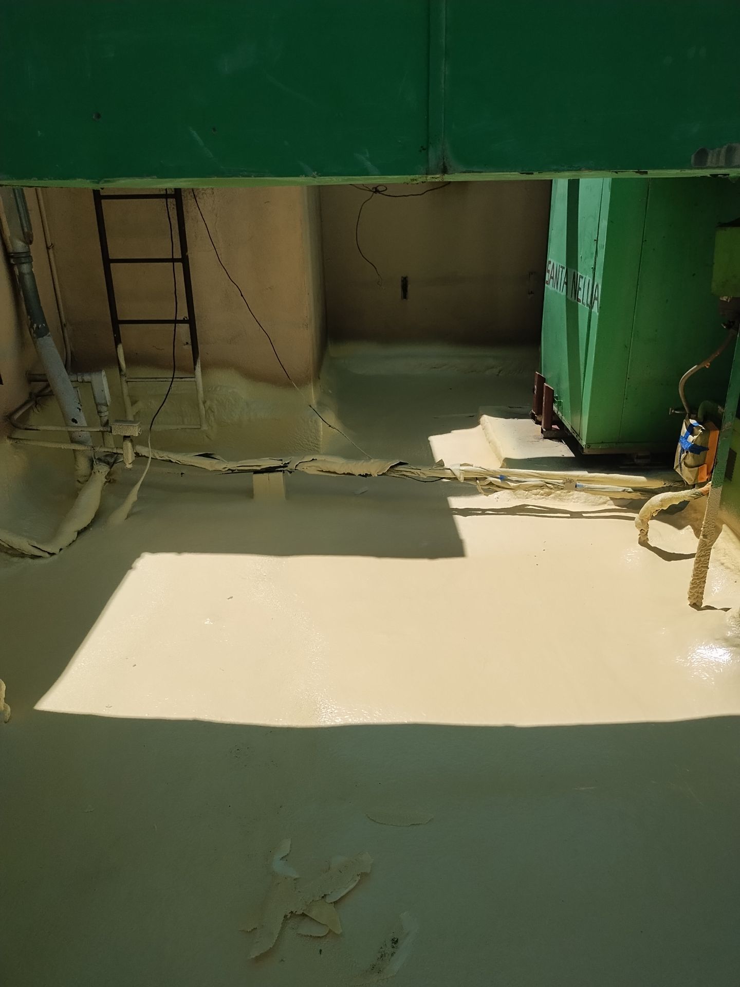 Spray foam and coatings using General Coatings acrylic coatings and spray foam by Straight Edge Roofing Inc