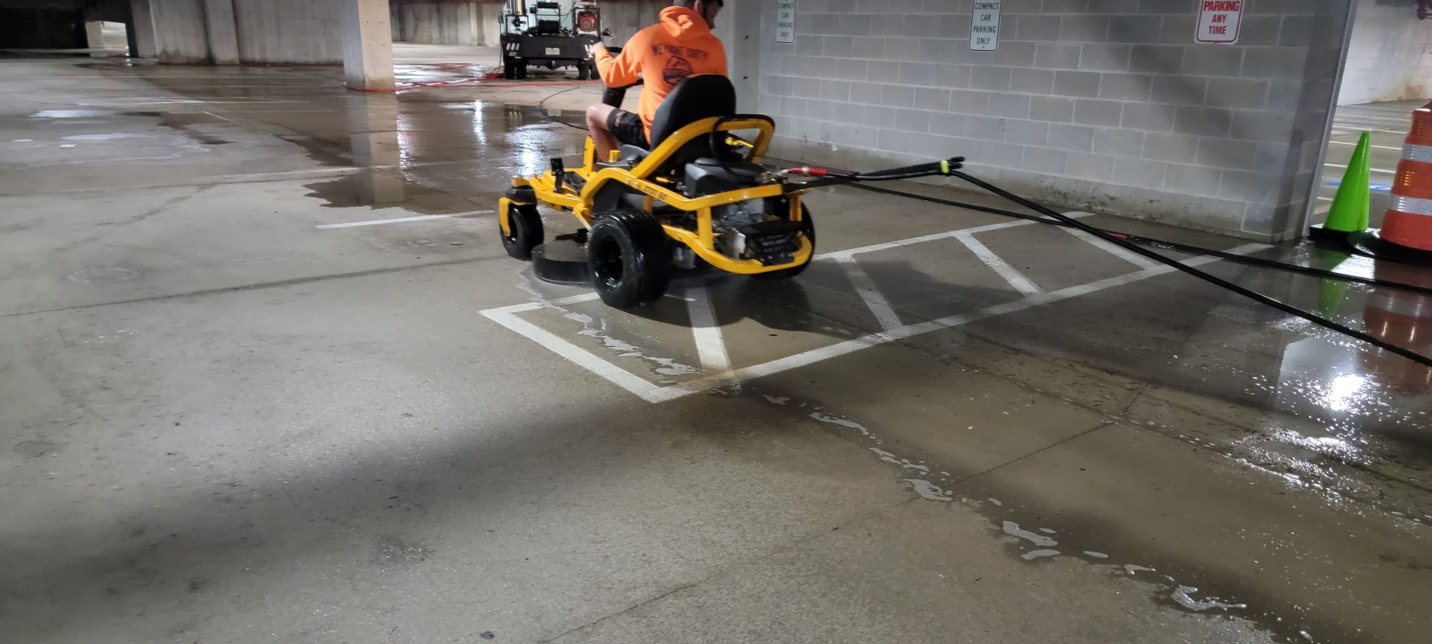 Downers Grove, Parking garage by Northern Power Washing LLC.