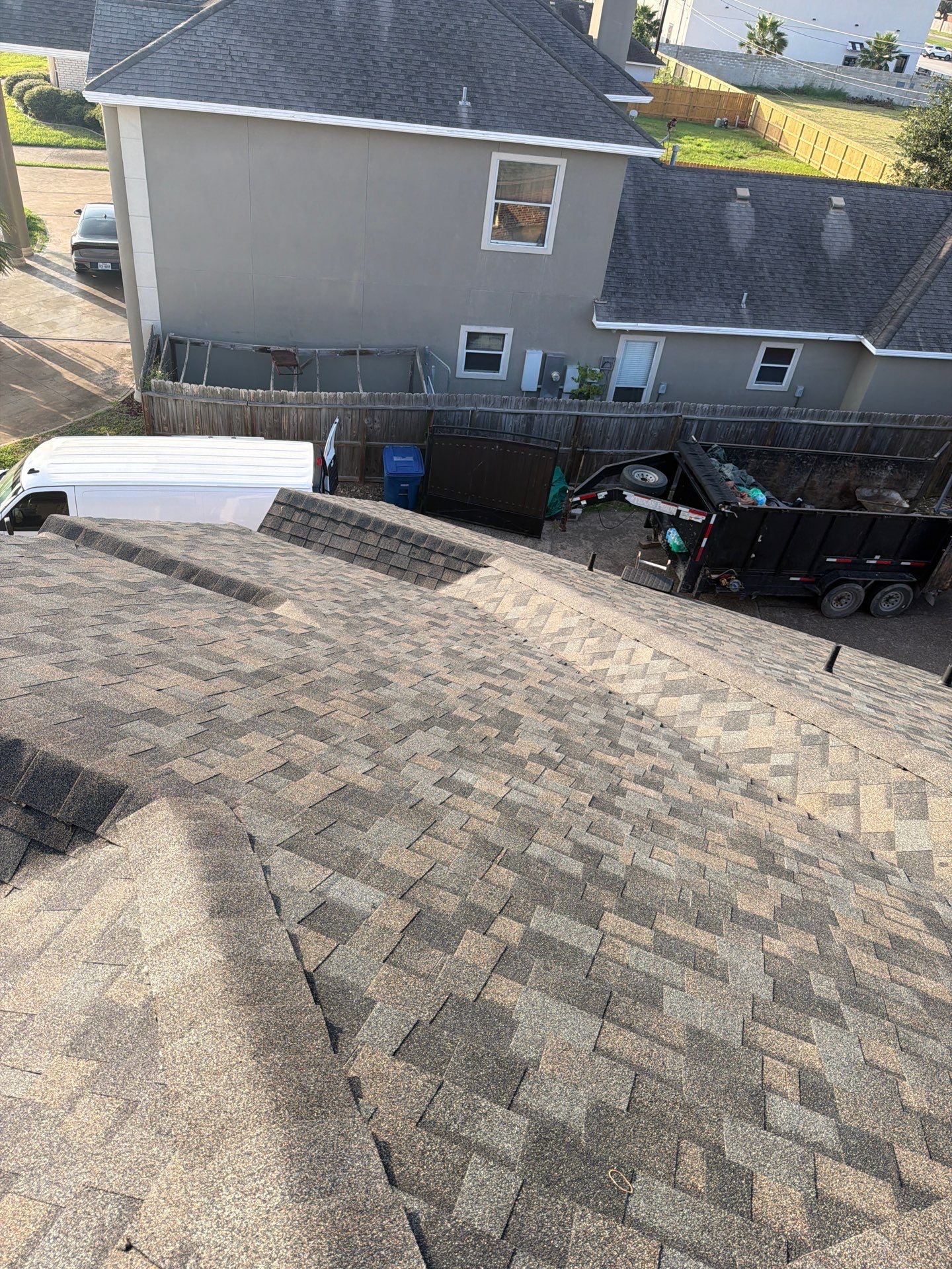Flashing Stucco above the Roof by Bayfront Roofing and Construction