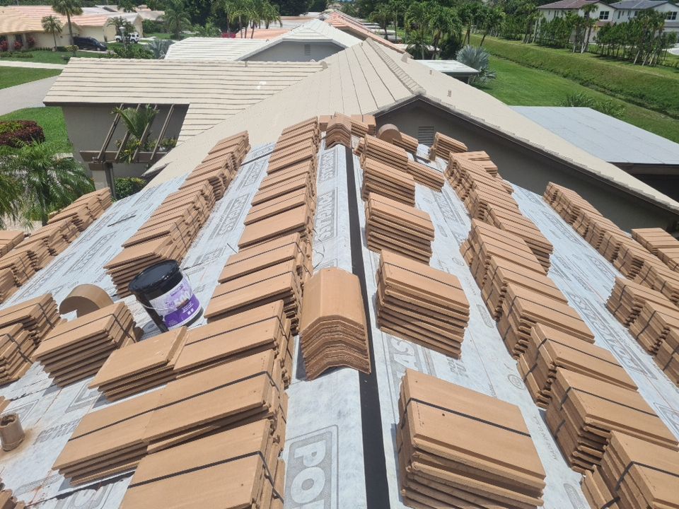 Residential Roofing Installation using Eagle Roofing Tile by BLUES BROTHERS ROOFING