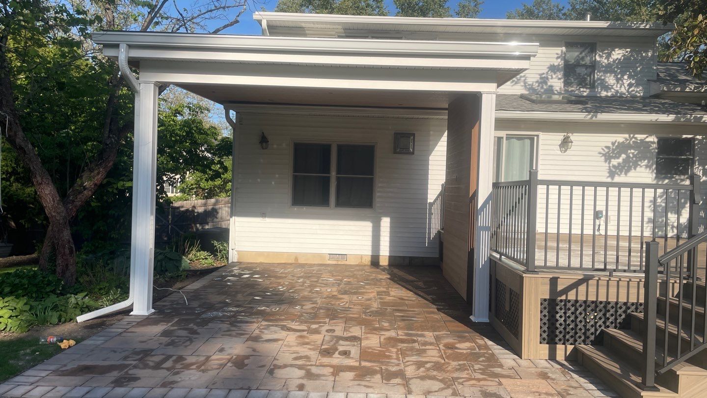 Deck Resurface with an add on roof in Princenton by deck guardian