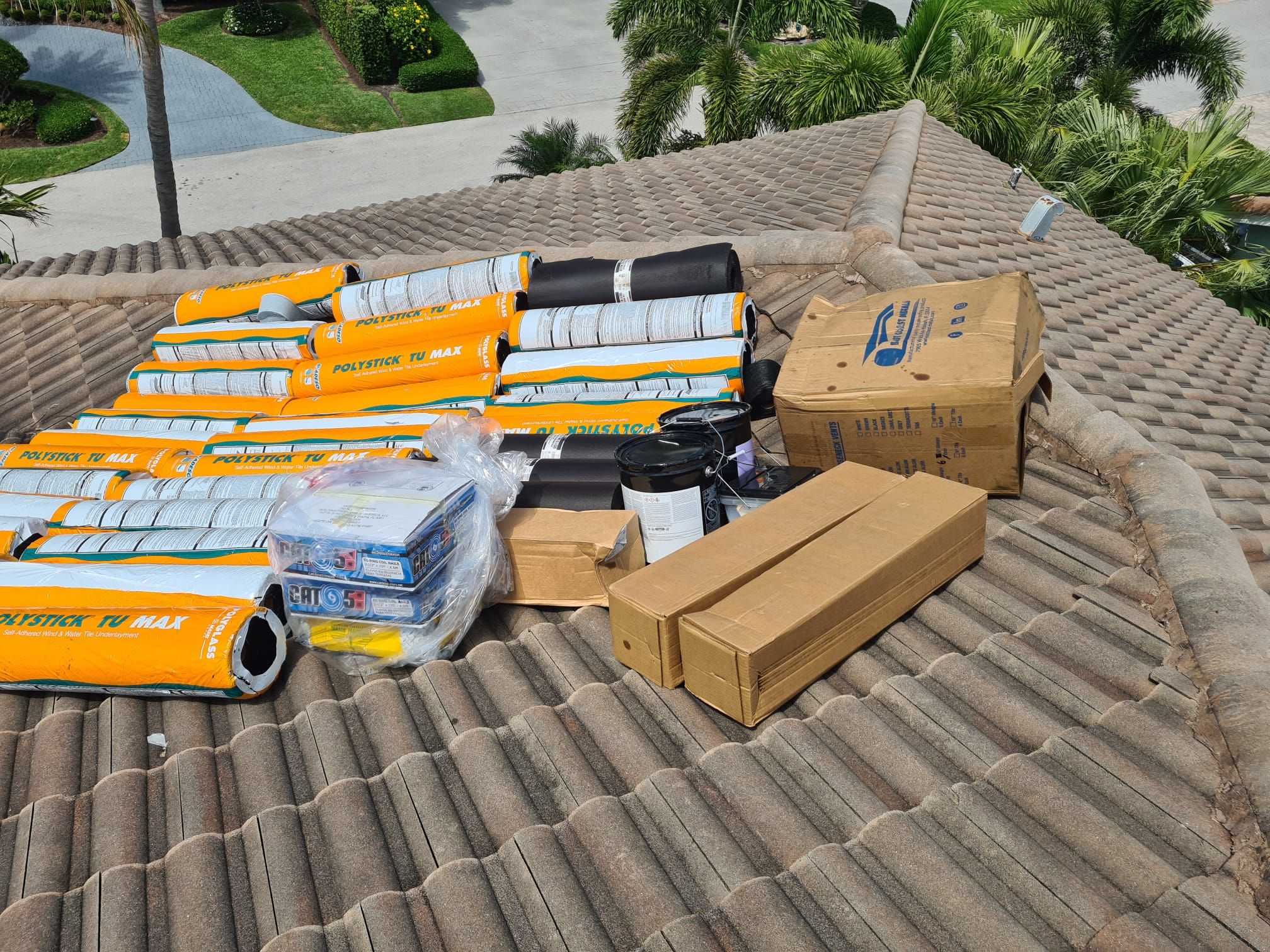 Residential Roofing Installation using 1" Nail strip metal roof by BLUES BROTHERS CONSTRUCTION CORP