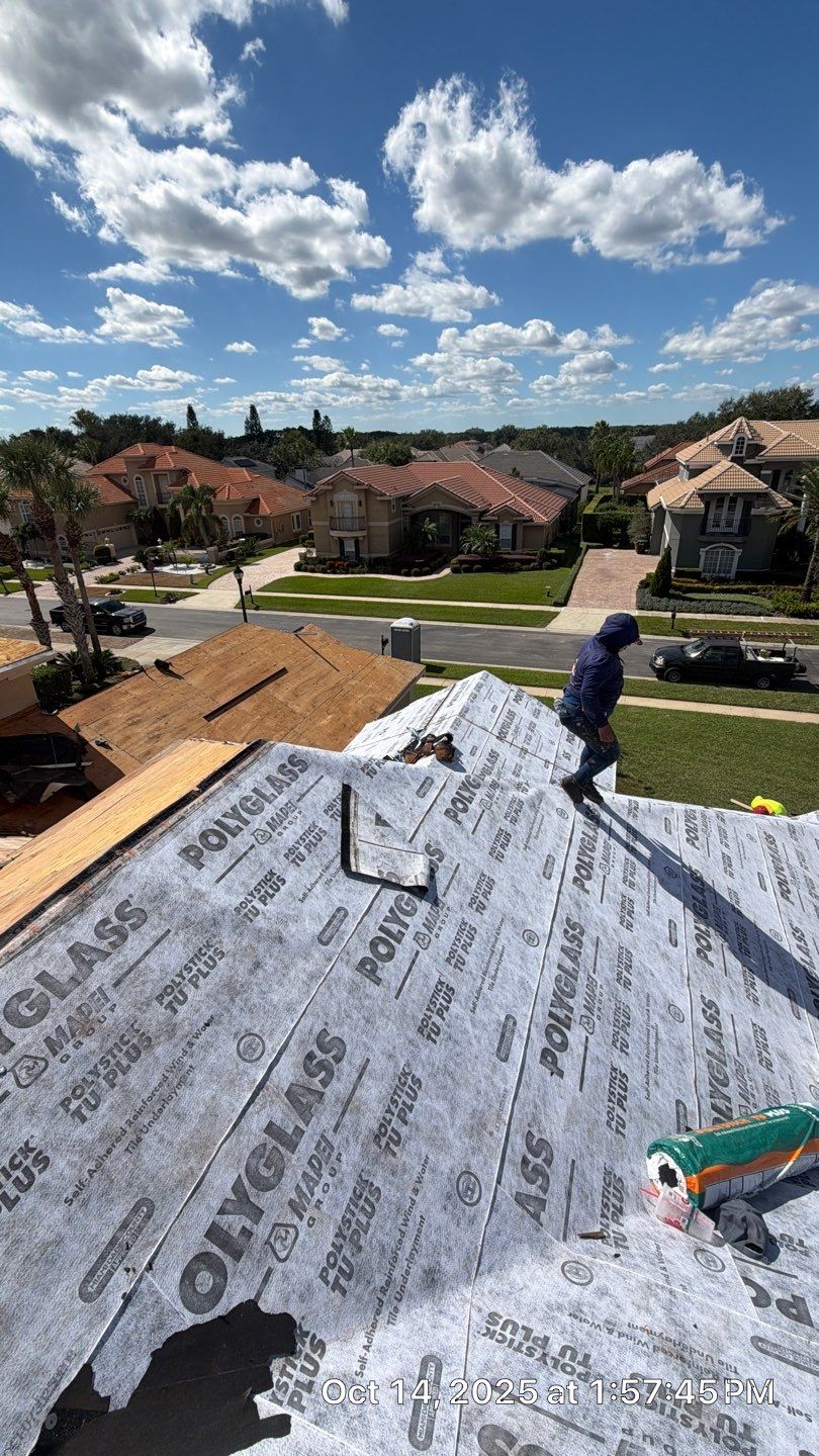 Full Concrete Tile Roof Replacement with Polyglass Underlayment in Orlando by Fortified Roofing Solutions Corp.