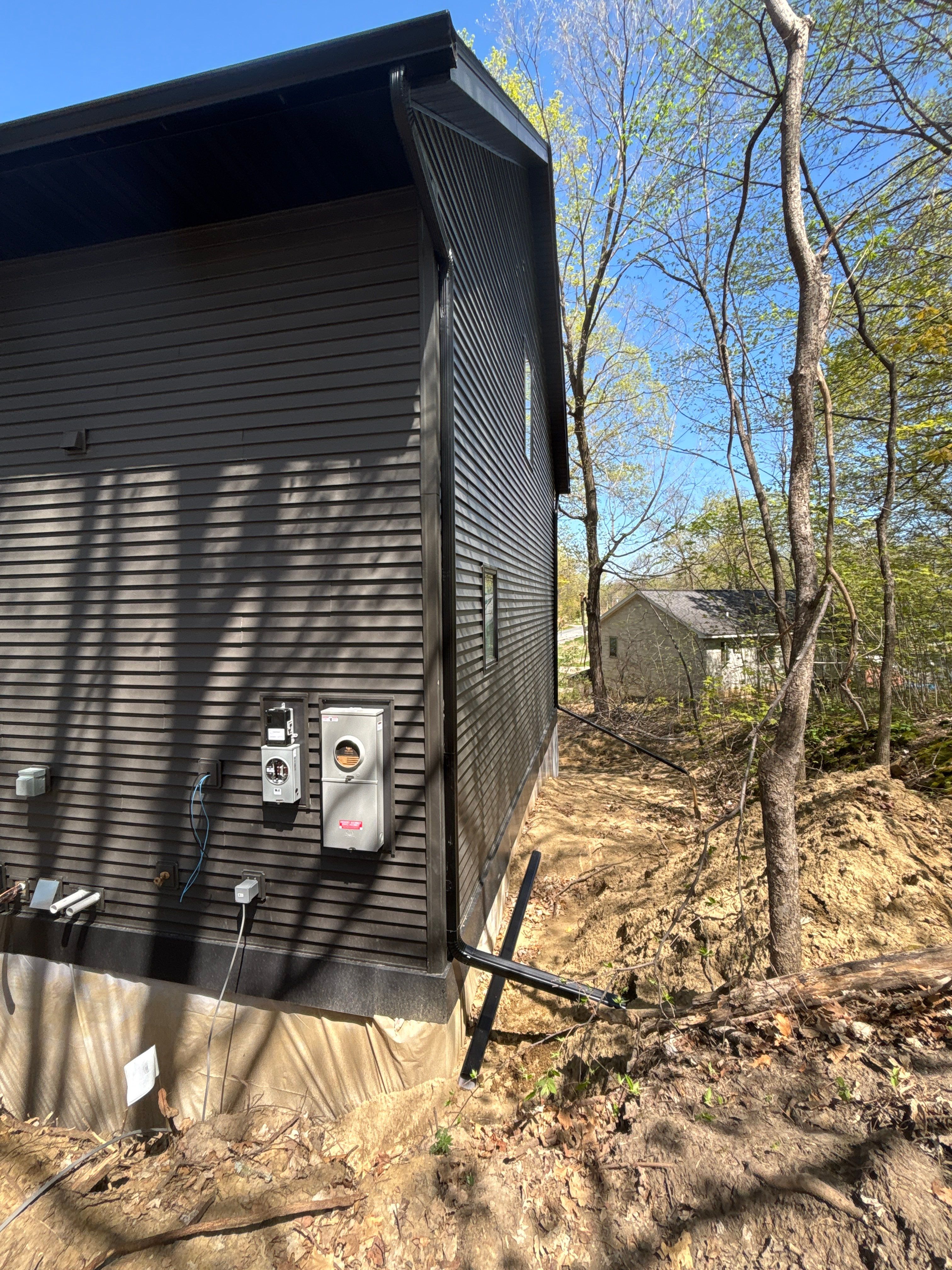 đź–¤ 6" Black Gutter Installation + Leaf Blaster Pro by Next Level Seamless Gutters / Exteriors Inc.