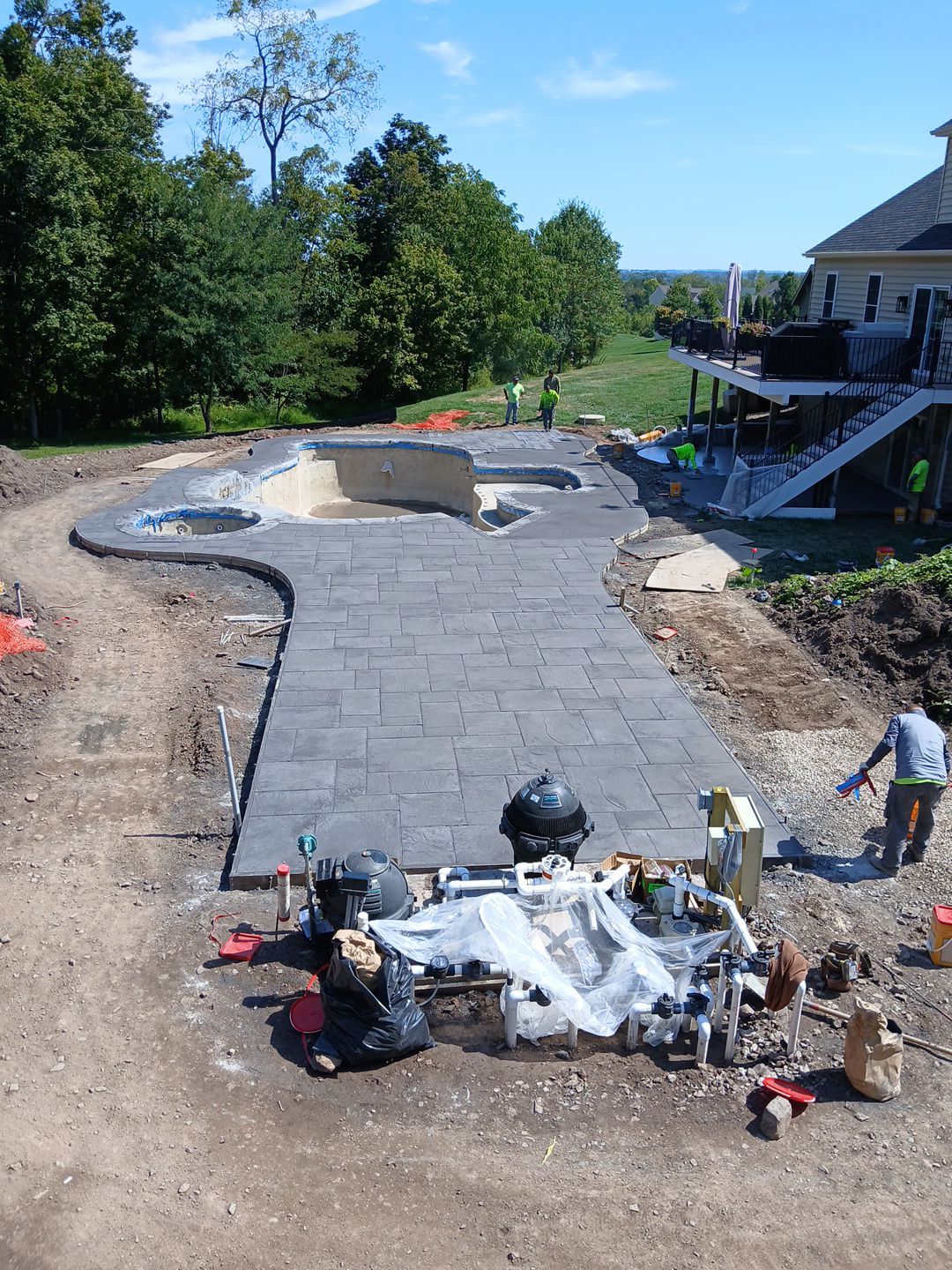 Stamped Concrete Pool Deck  by Architectural Concrete Design