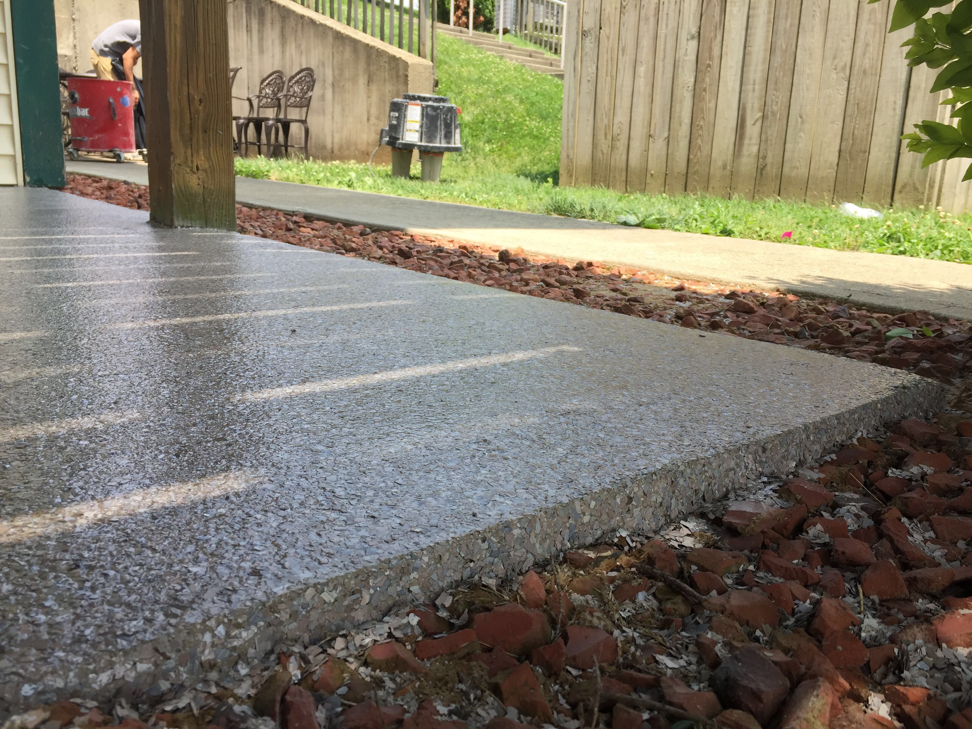 Patio Installation using Fieldstone by Your1DayFloor.com