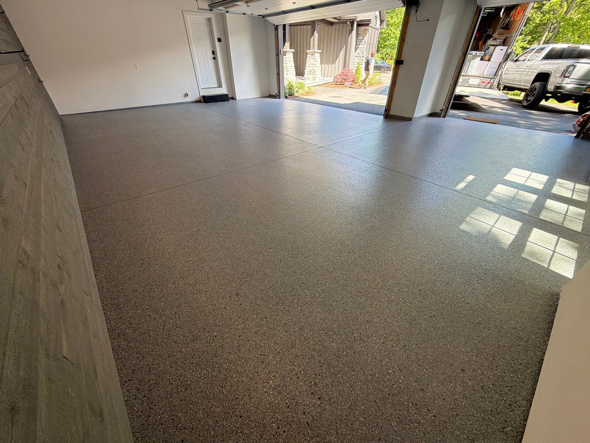 Vintage Zircon Garage Coating by NG Masonry & Construction LLC
