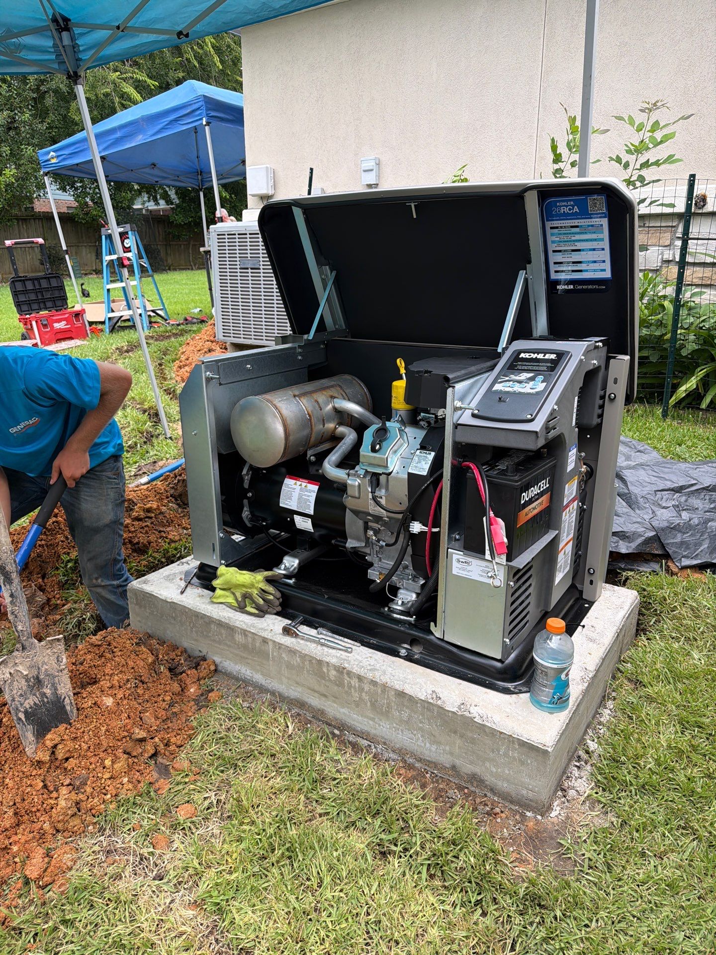 Kohler Home Standby Generator and Propane Tank Installation in Montgomery, Texas by GenTex Elite Services