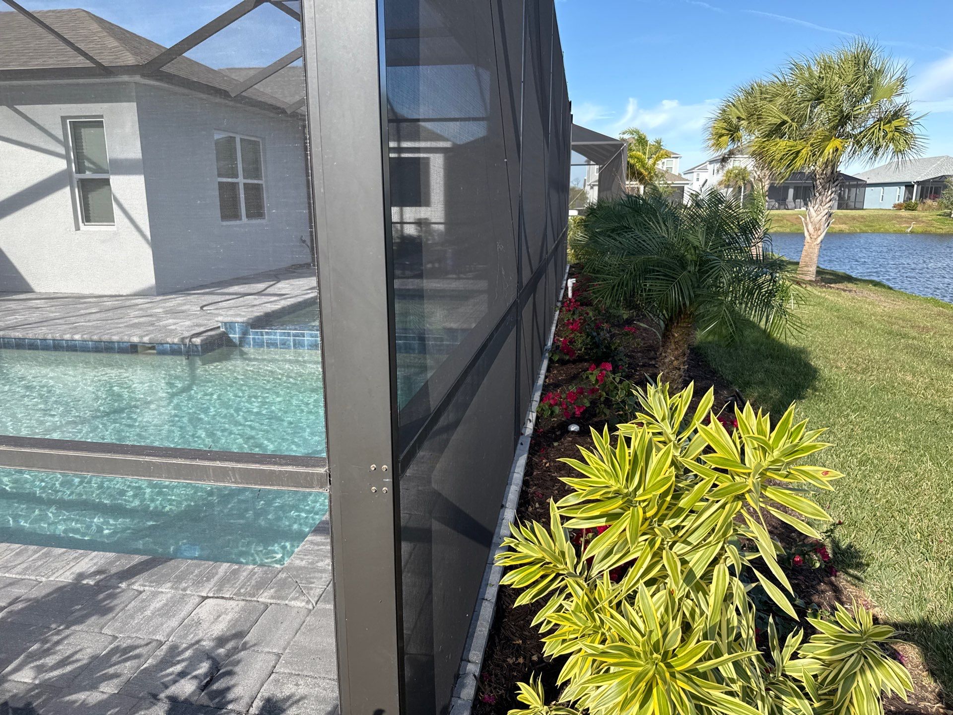 Pool Cage Screen Enclosure Cleaning in Canoe Creek – Parrish, FL by Sunshine AquaWash