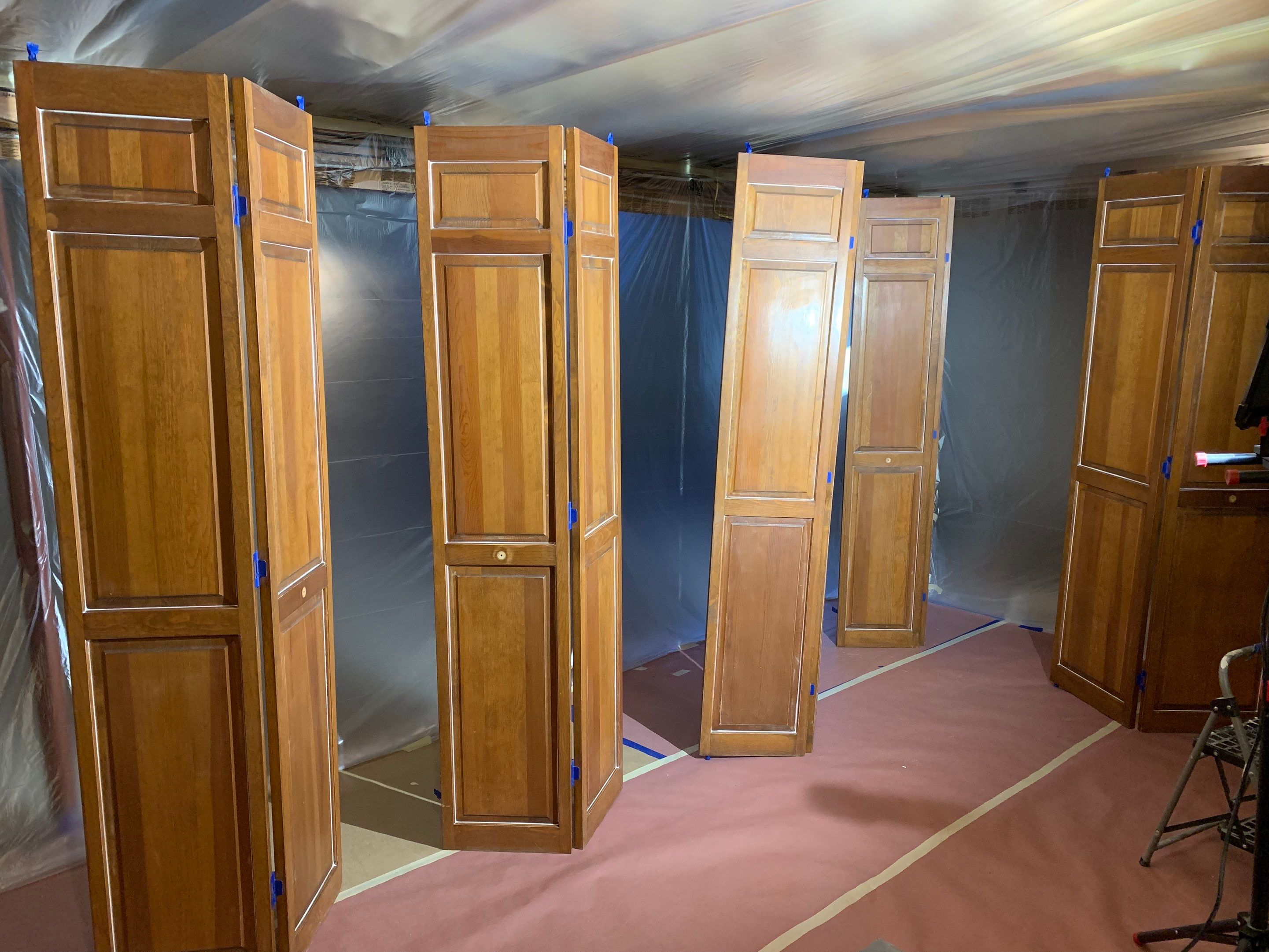 Painting Stained Wood Trim and Staircase. Walls too! by Empire Painting Services, LLC