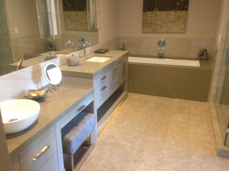 Bathroom renovations in porgress by Mena stone surfaces