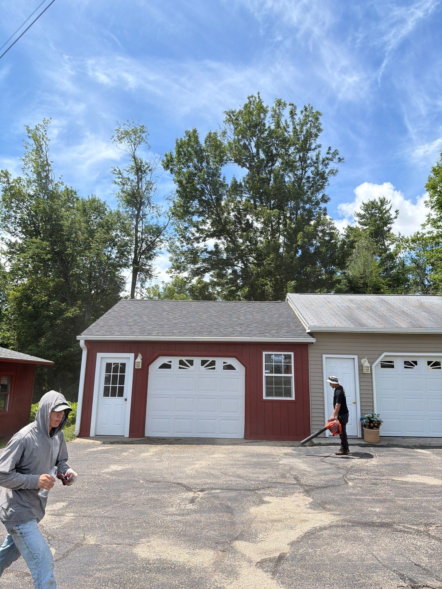 Northwood, NH – IKO Cambridge Detached Garage Roof Replacement by Tall pine roofing