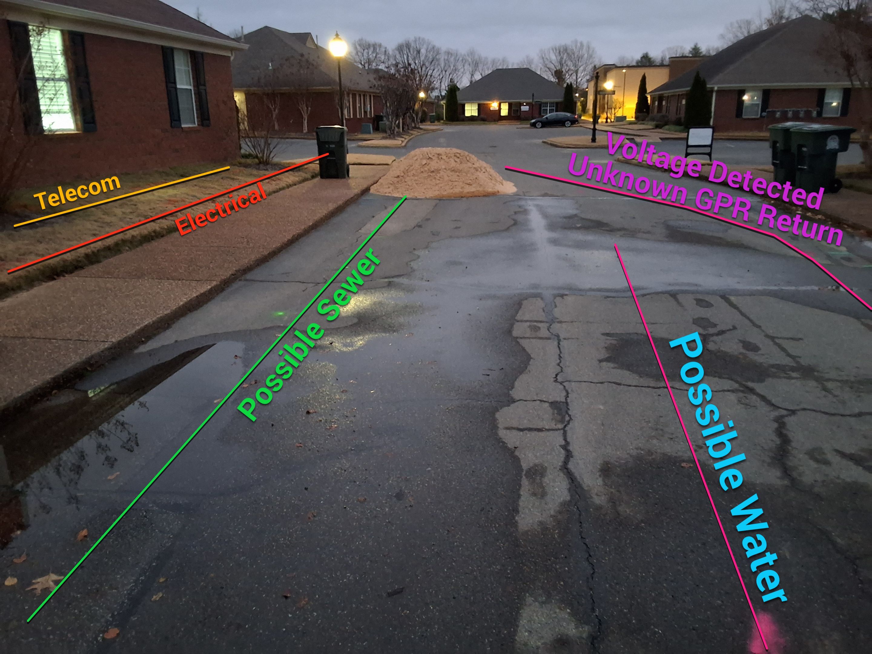 Locating Utilities for water leak repair (Plumbing Company) by Alsip Locating Service, LLC