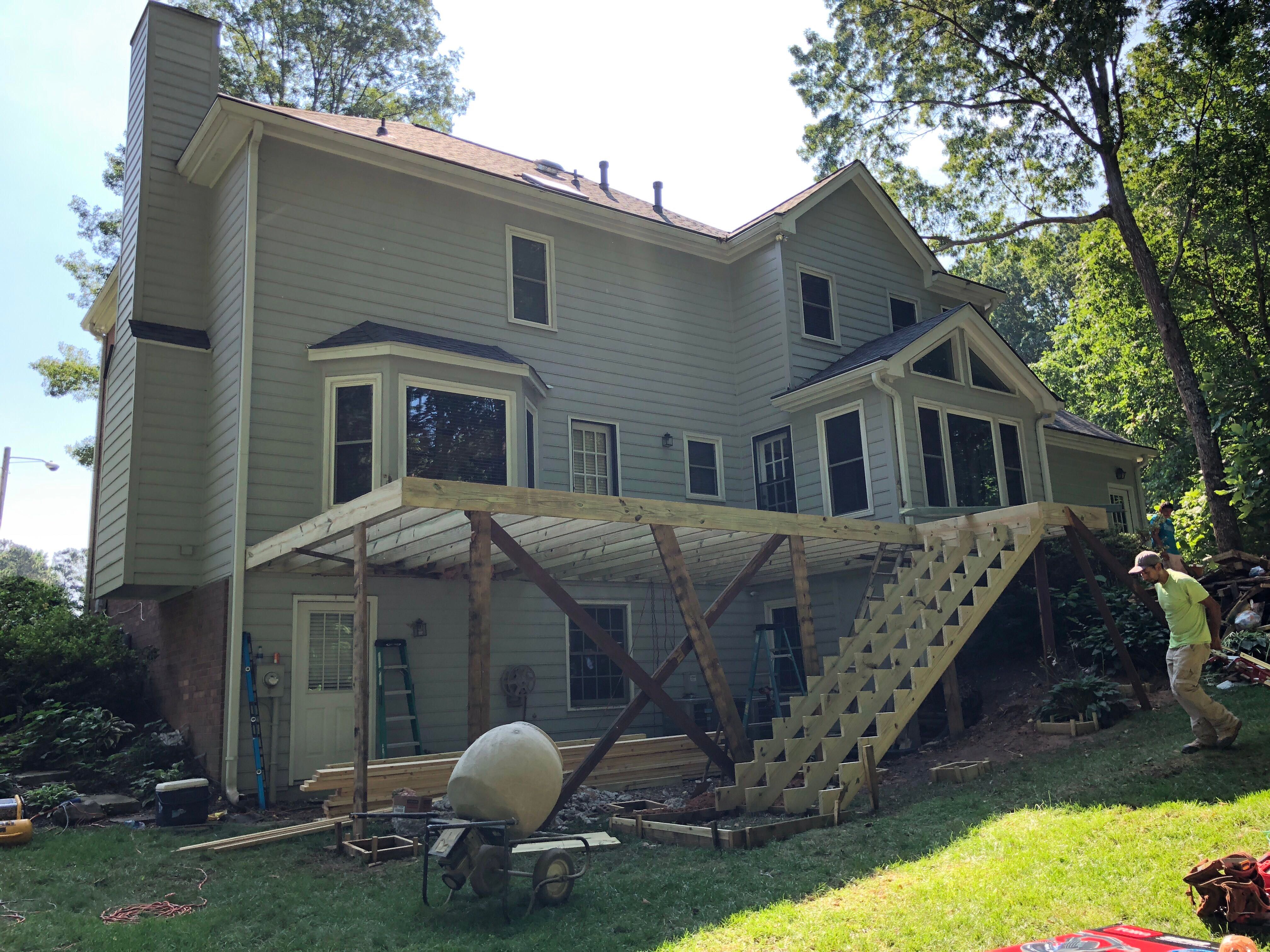 Elevated Wood Deck and Screened-In Porch Addition in Roswell by Swift Home Renovations