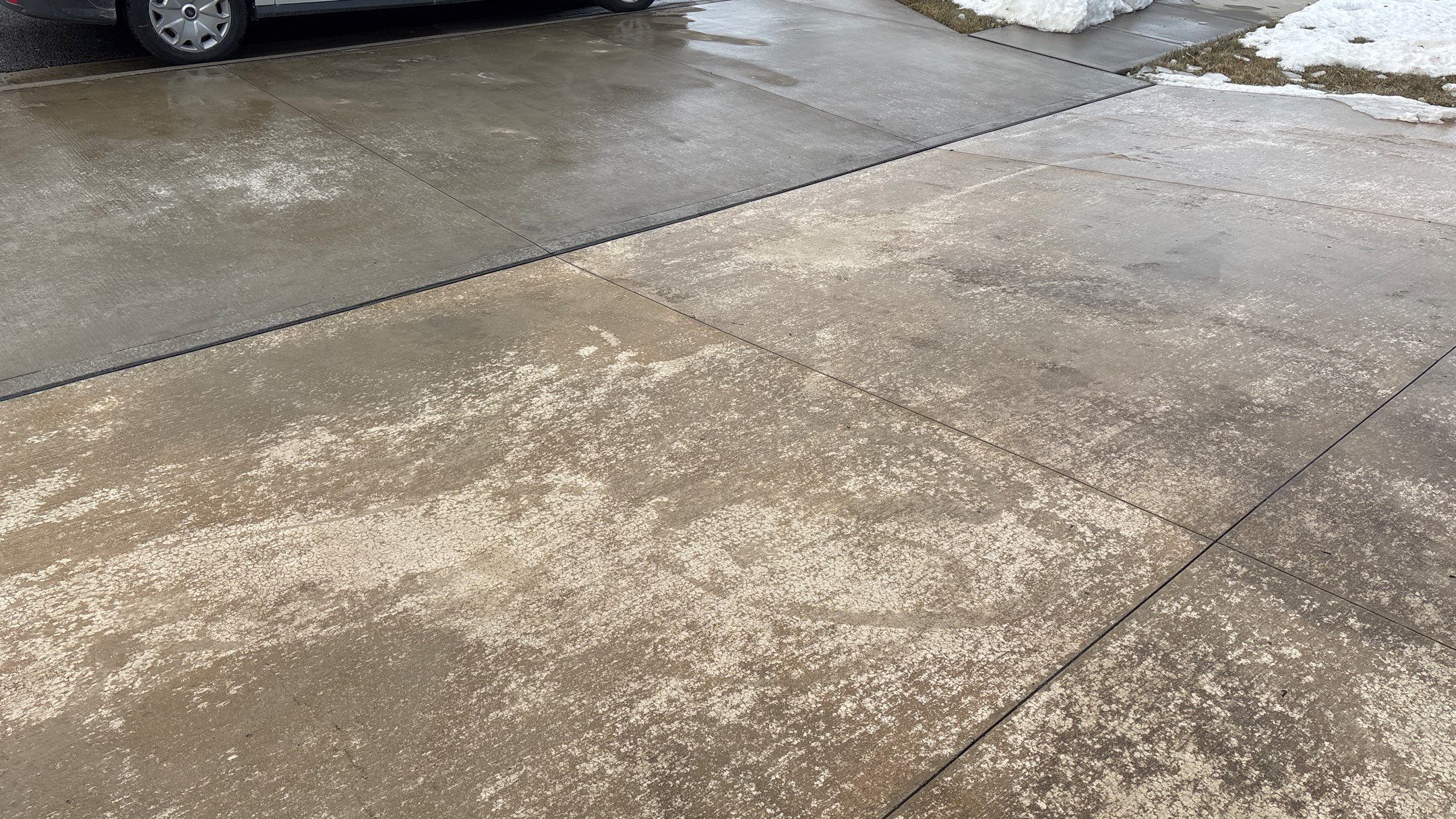 Two-Tone Driveway Resurface - Olathe, KS by Big Red Decorative Concrete, LLC