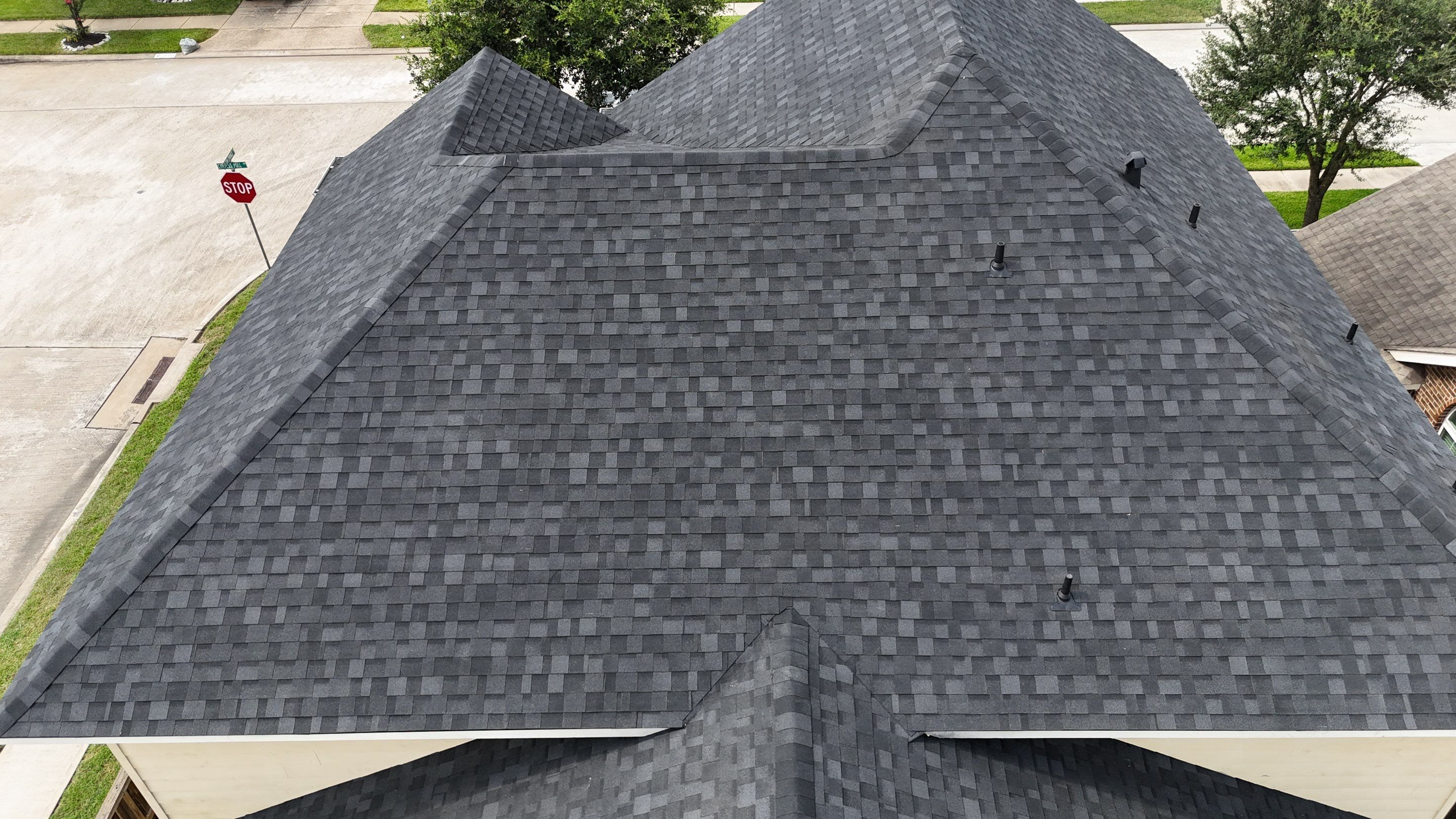 Residential Roofing Installation using IKO Dynasty after Storms in Cypress by Core Four Roofing