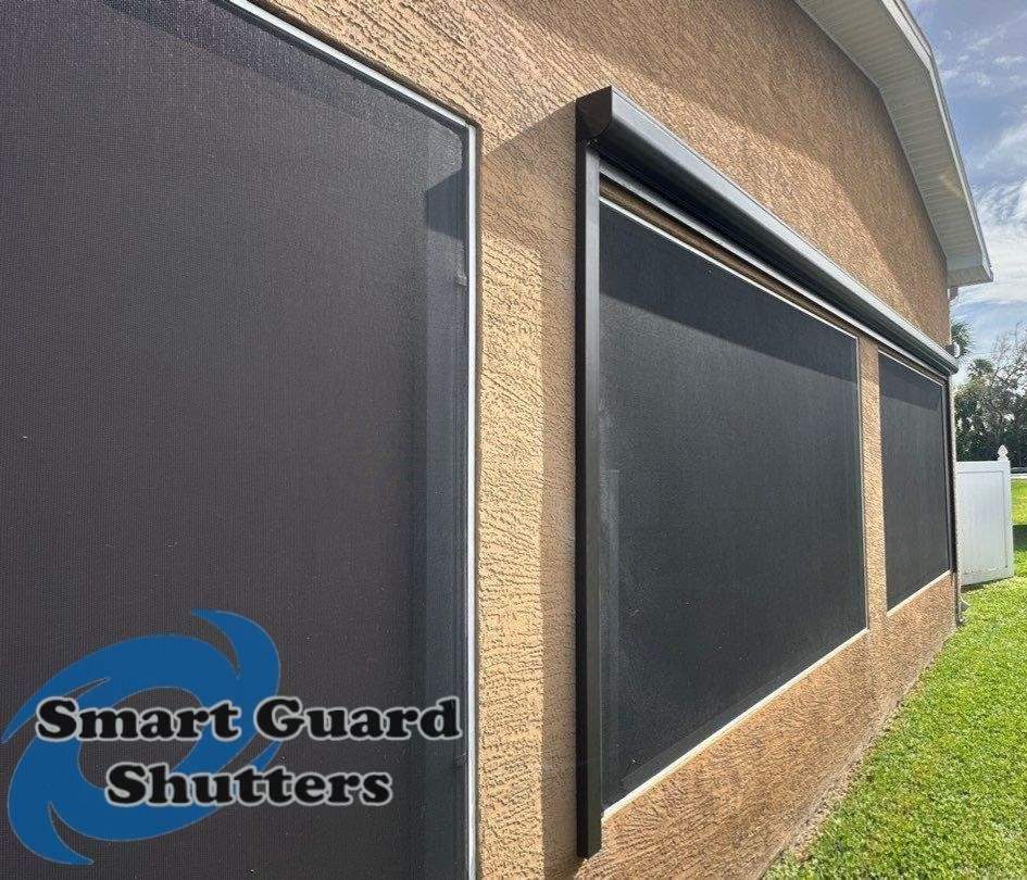 Retractable Screen in Bronze by Smart Guard Shutters