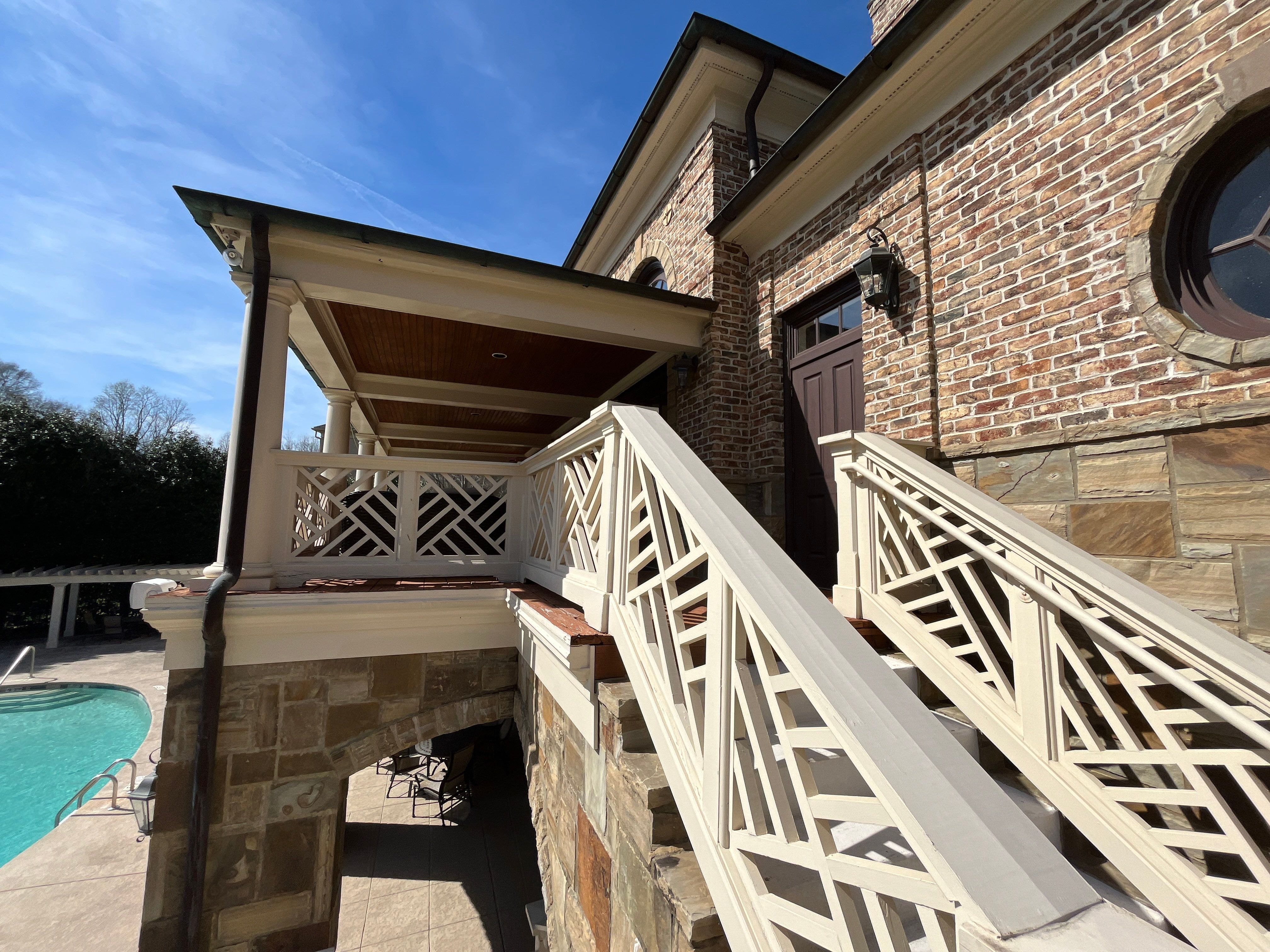 Alpharetta, GA Trex Deck Floor Resurface, Steel Railing Install, and Metal Roof Replacement by Nelson Exteriors 