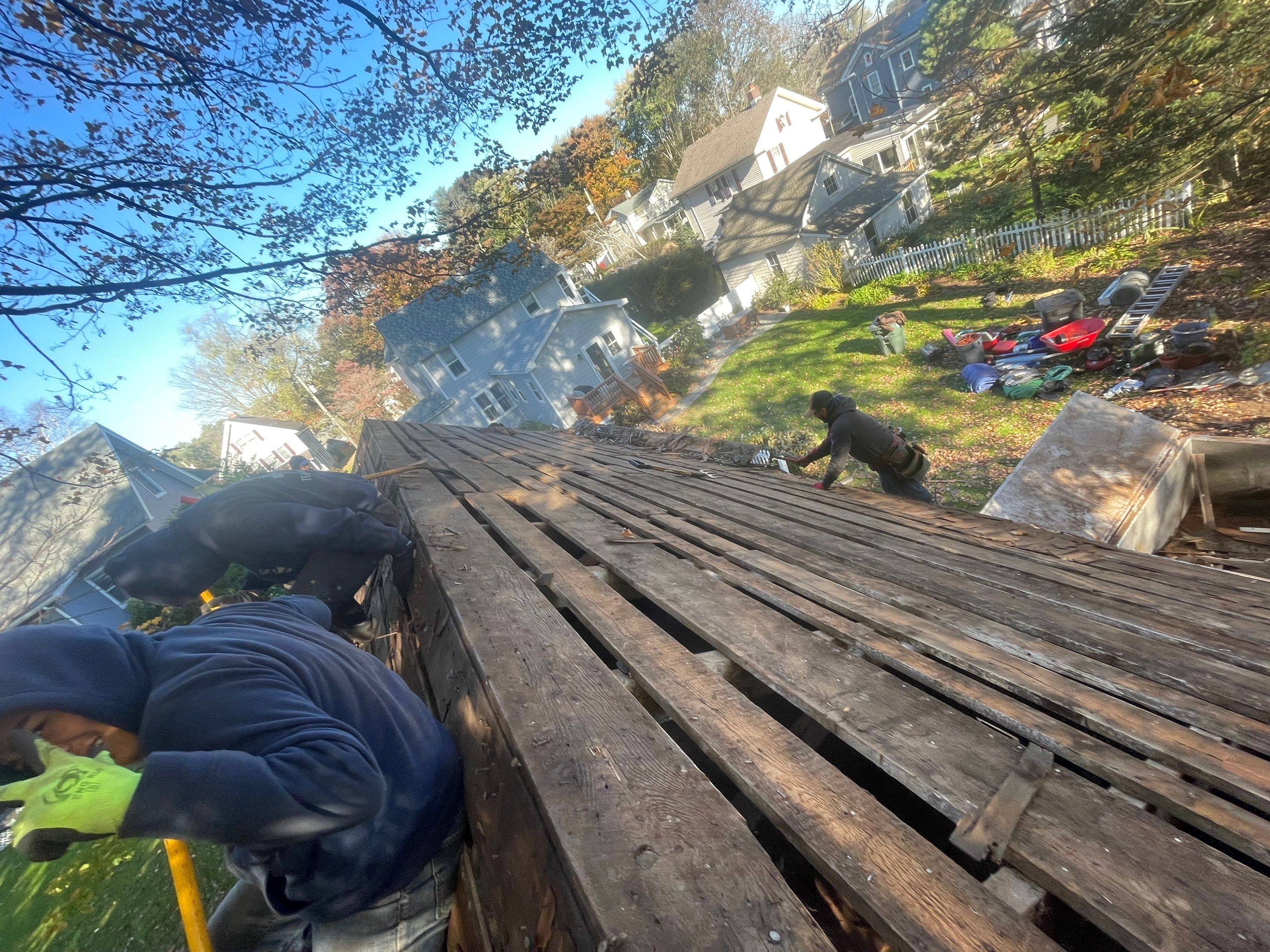 Residential Roofing Installation using Owens Corning TruDefinition Sierra Gray by A Plus Exterior