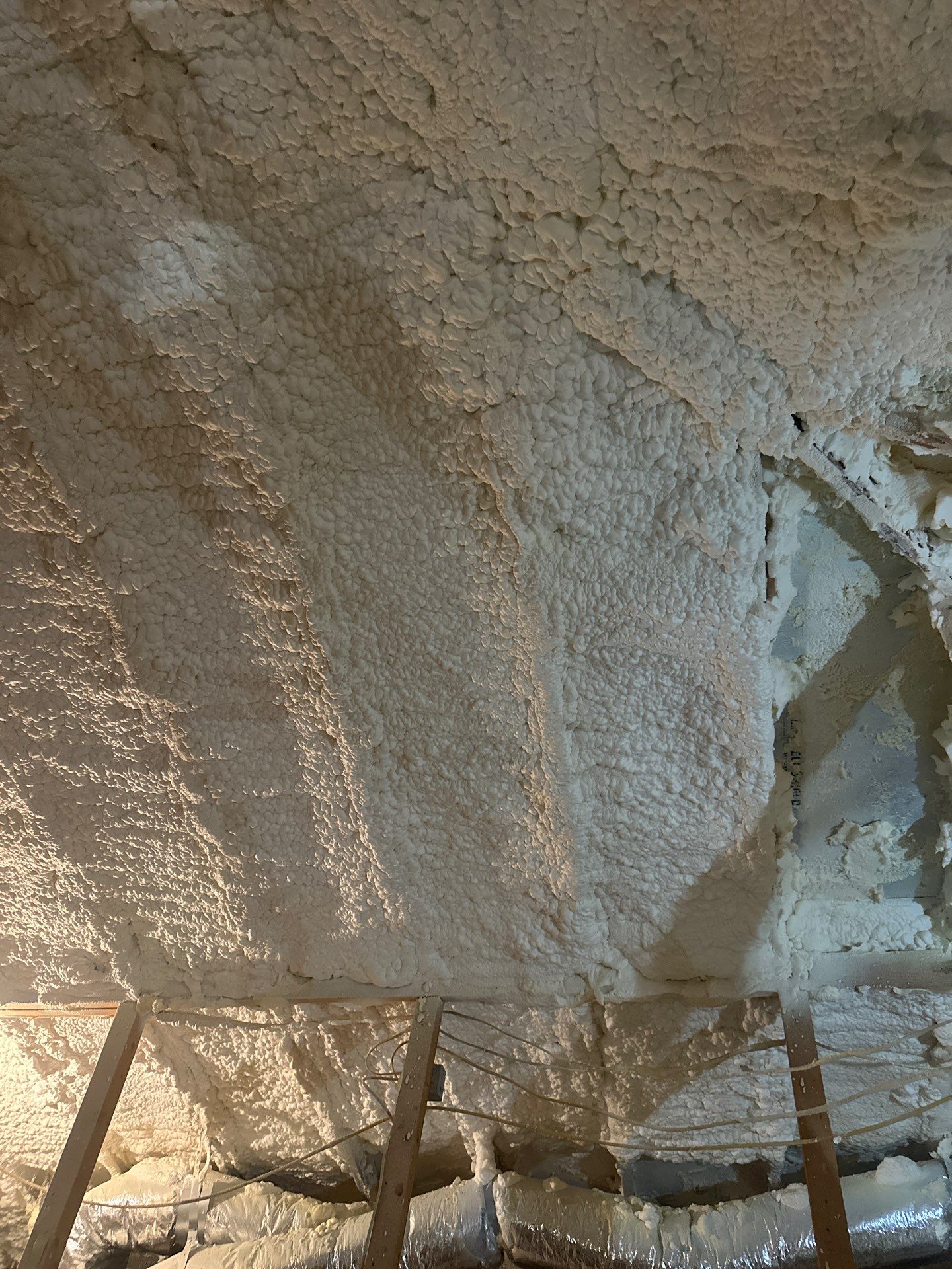 Spray foam insulation removal & re spray by Apex Insulation Solutions