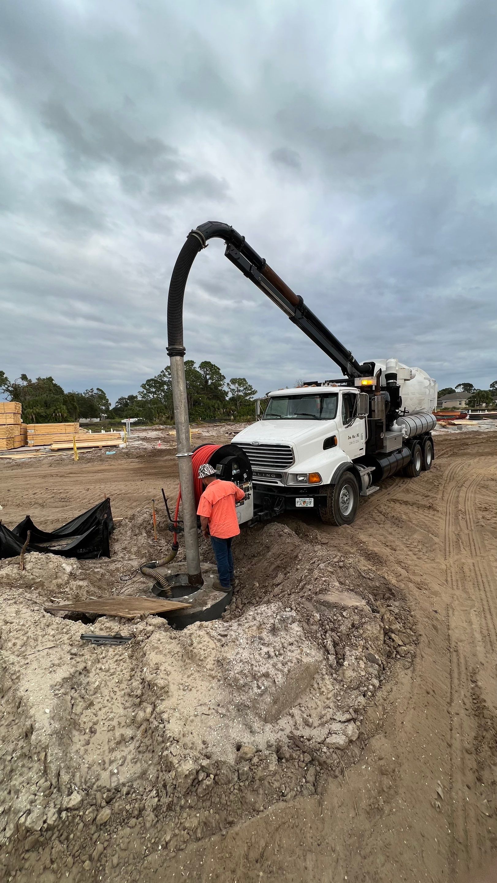 New Construction Sewer System Cleaning by APS Power & Water