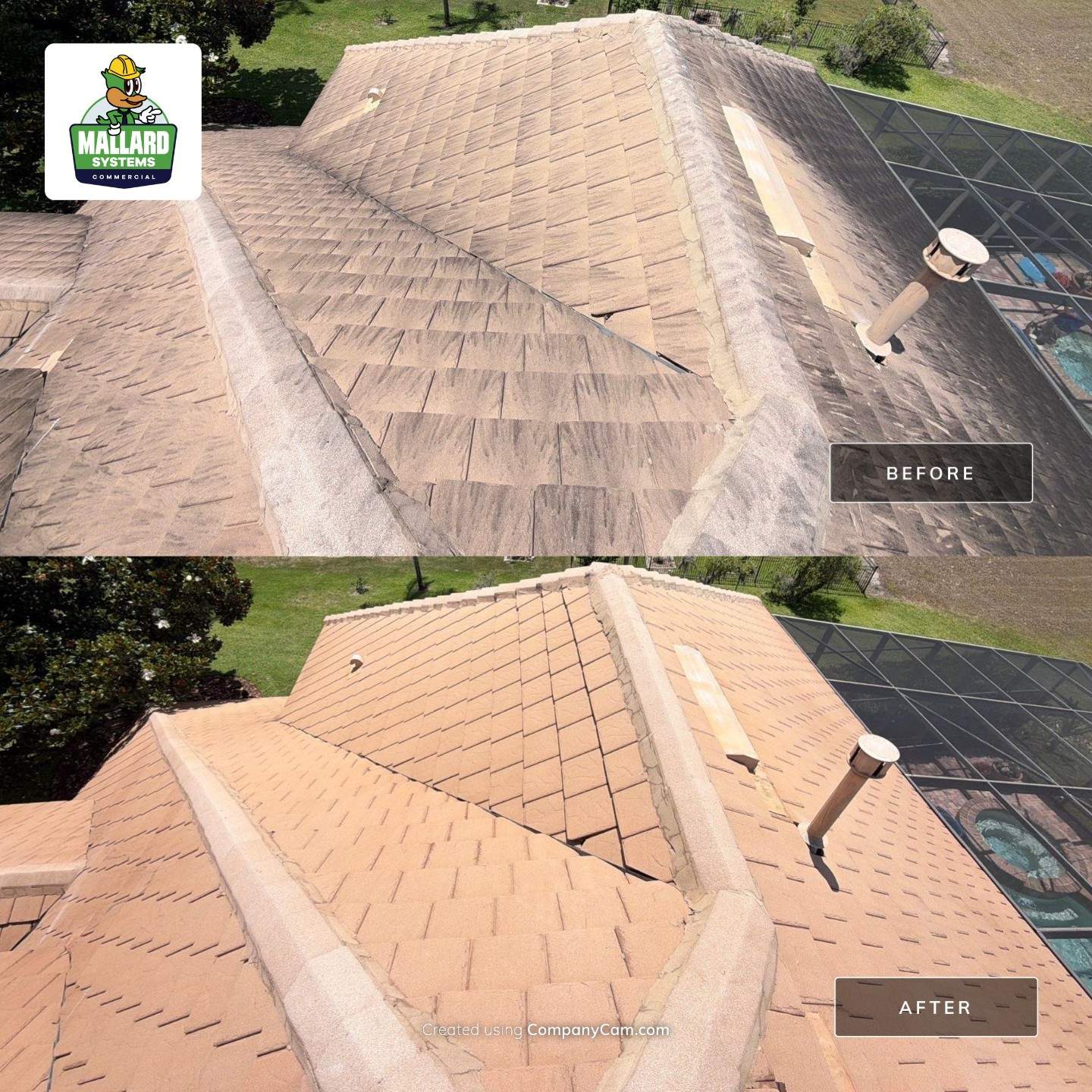 Tile Roof Cleaning in Windermere, Florida by Mallard Systems