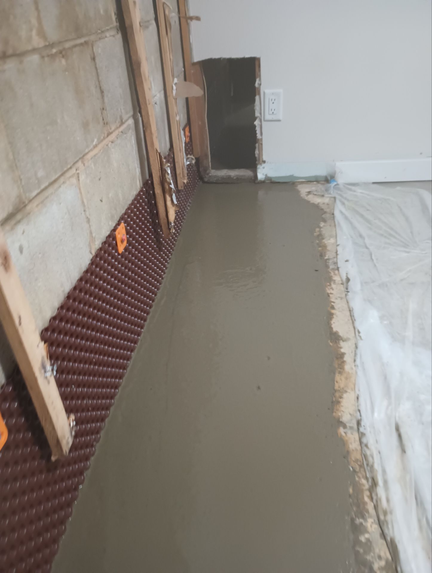 French Drain using pipes by Stone Waterproofing