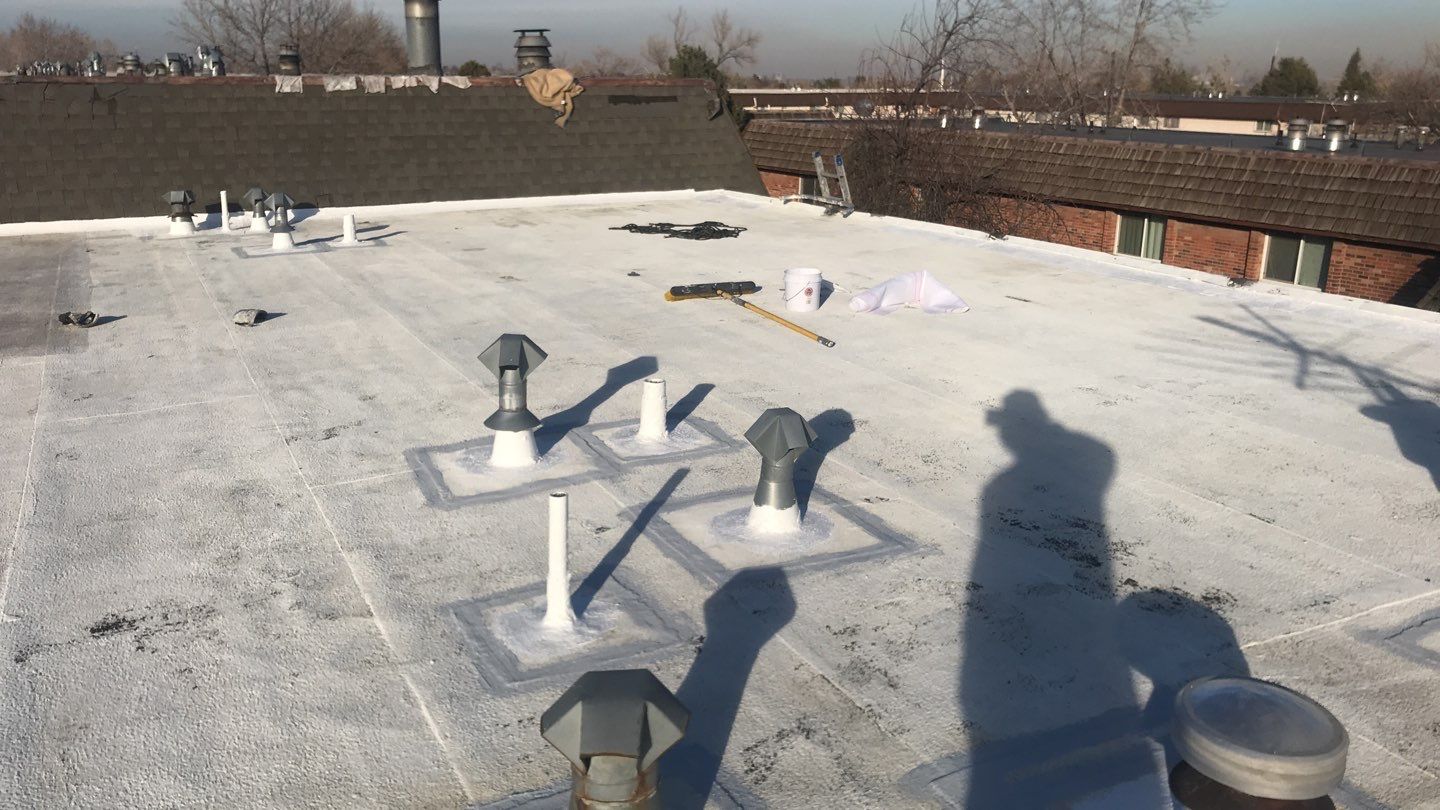 Commercial Roofing Installation using Gaco Silicone Coating  by A to Z Roofing