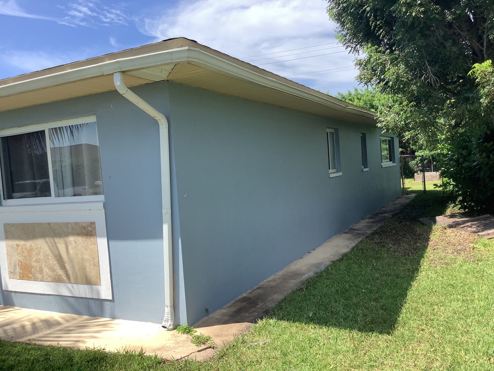 Finished Project Gutter Installation and Downspouts in Cape Coral FL by Gutter Professors