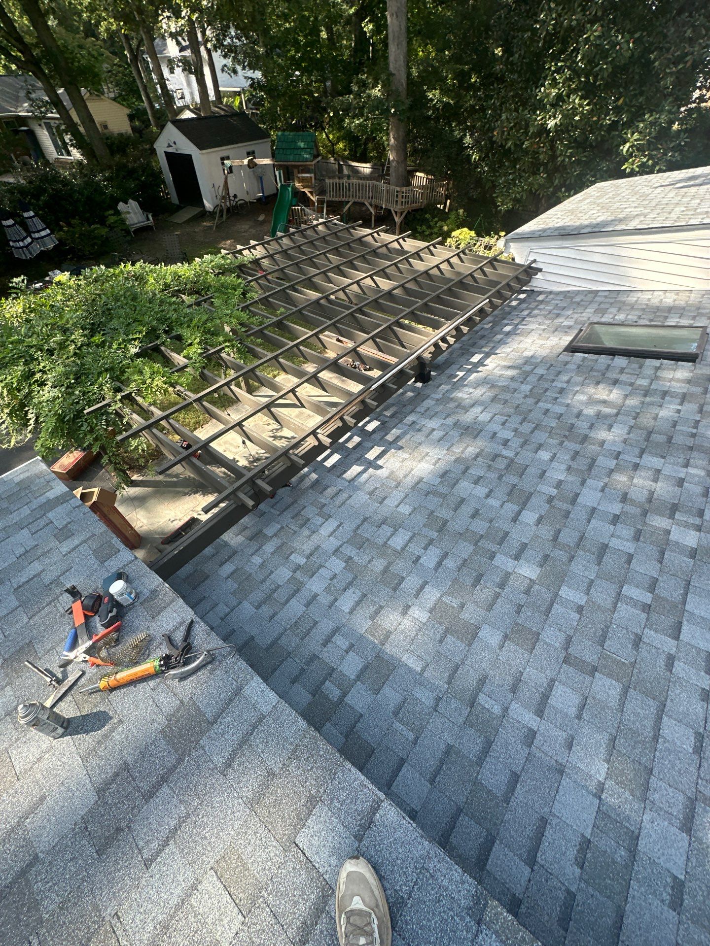 Architectural Shingle Roof Replacement as Part of an Addition by Cade Construction