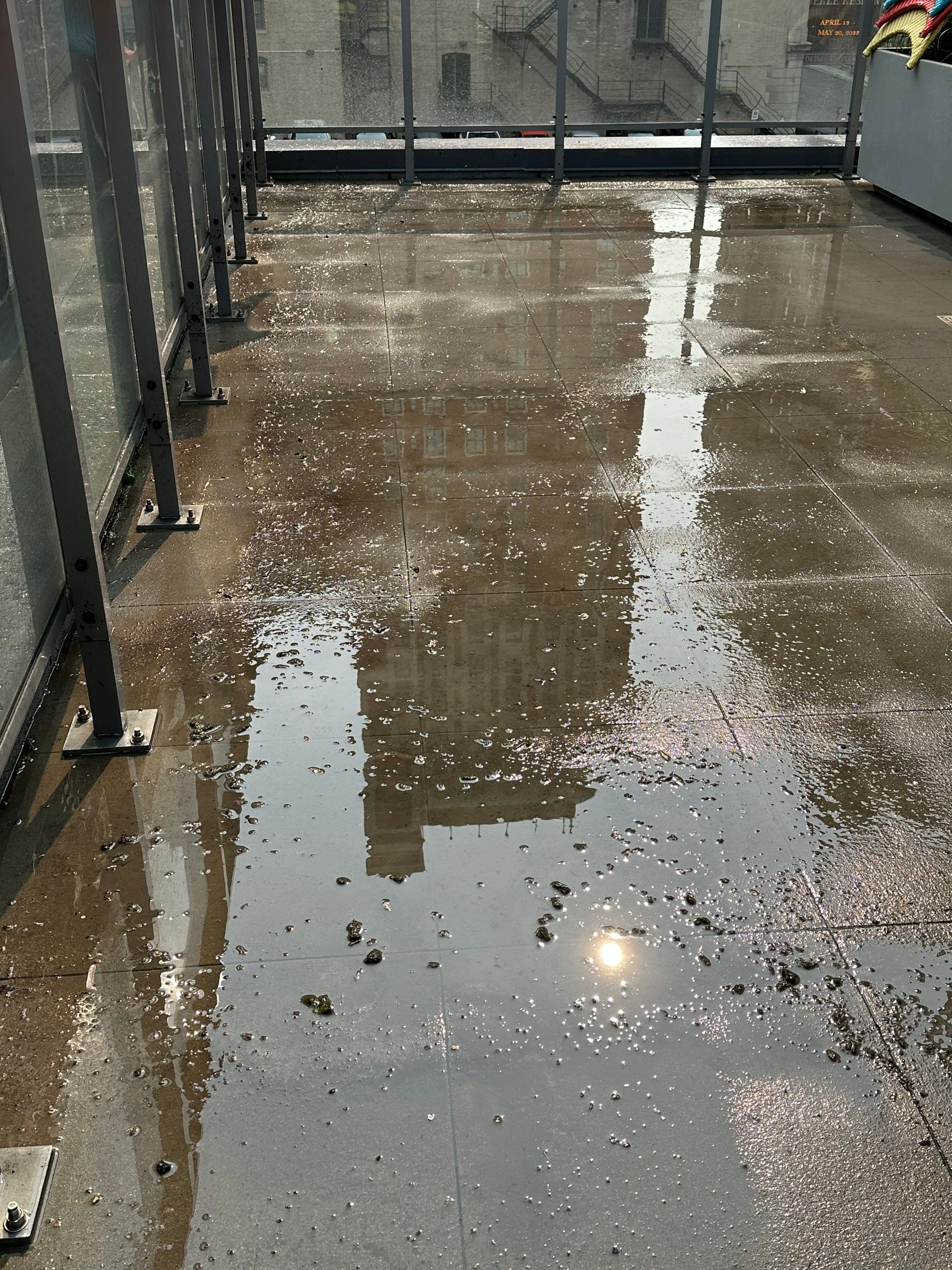 Chicago, IL Annual rooftop and sidewalk cleaning by Northern Power Washing LLC.