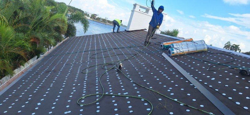 Charcoal Gray Concrete Tile by Reimagine Roofing